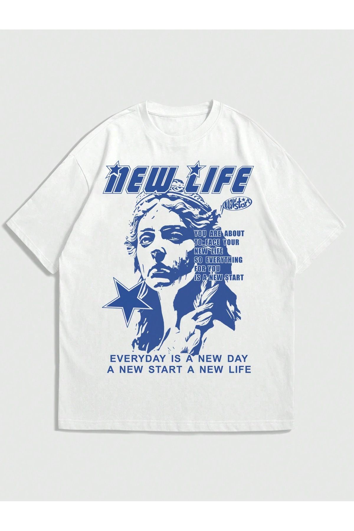 Bengi Clothing Oversize Kesim Kısa Kollu Baskılı T-shirt