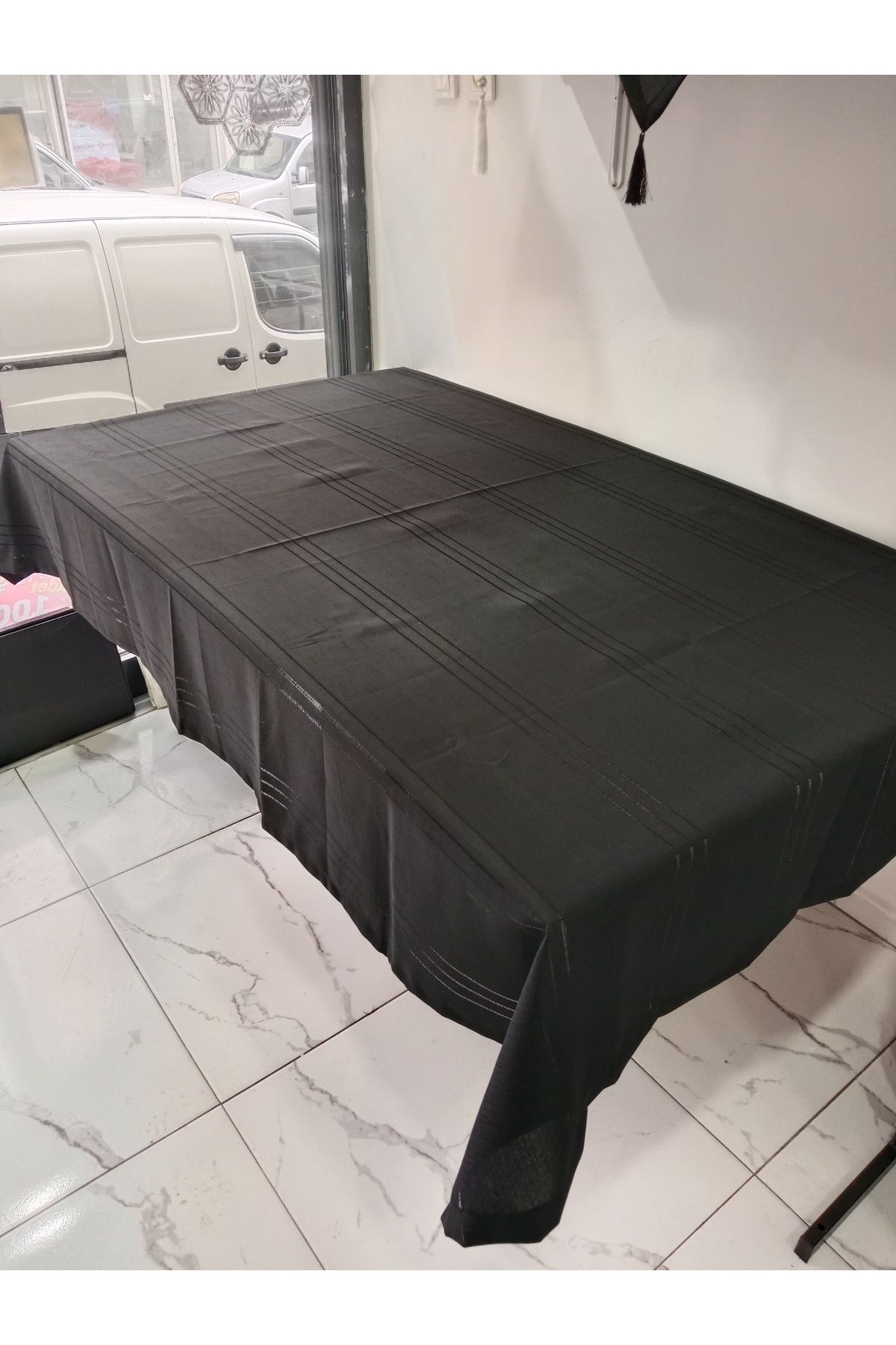 Home Dertsiz Leke Tutmaz Masa Örtüsü (siyah)