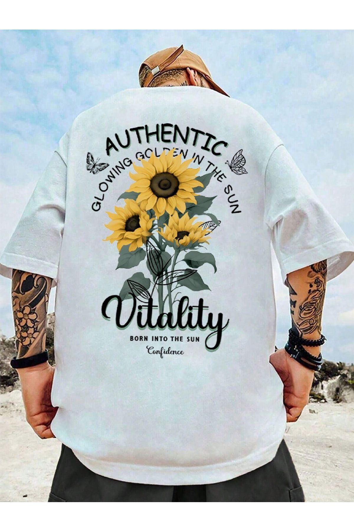 Bengi Clothing Oversize Kesim Kısa Kollu Baskılı T-shirt