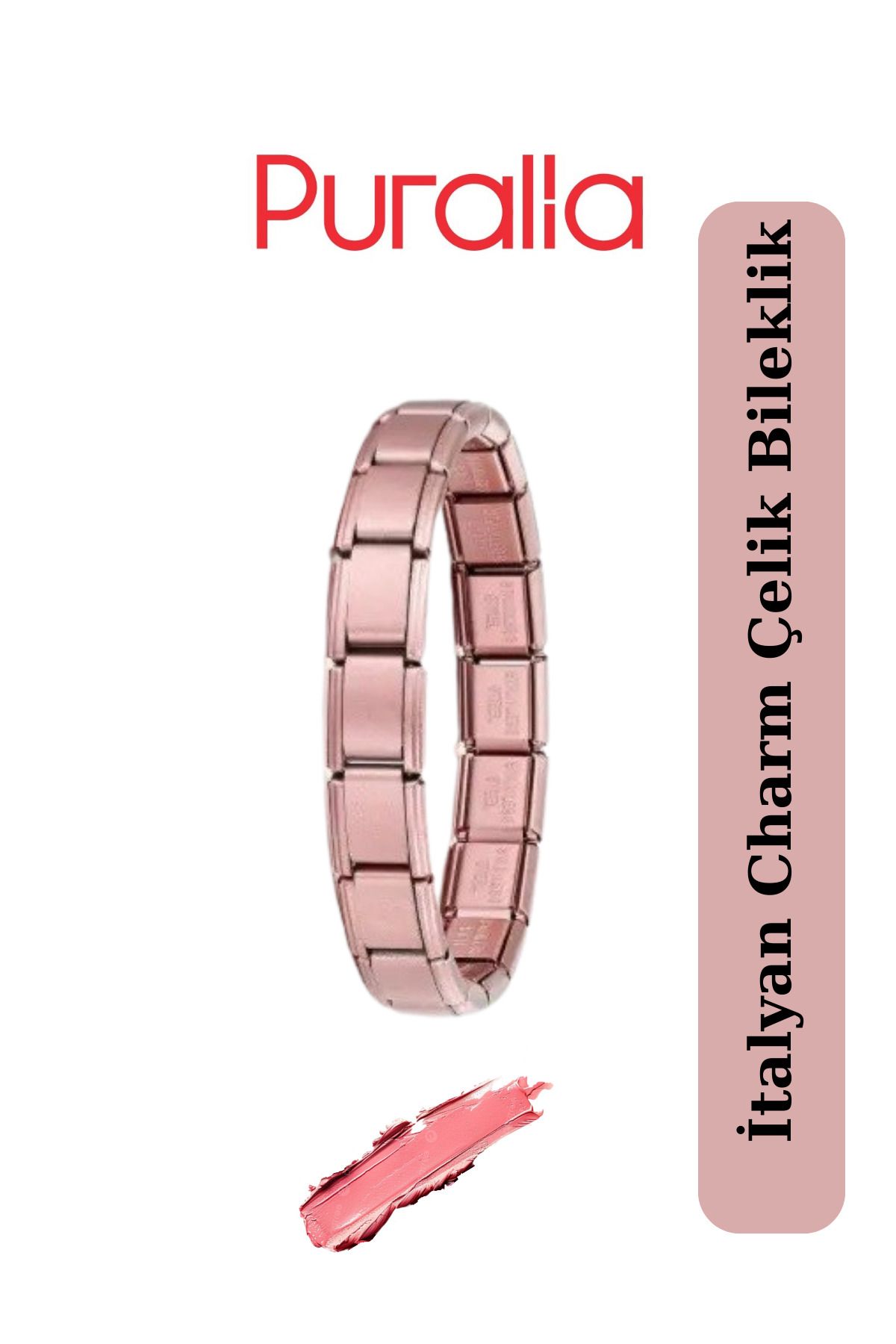 Puralia İtalyan Charm Çelik Bileklik - Yazısız