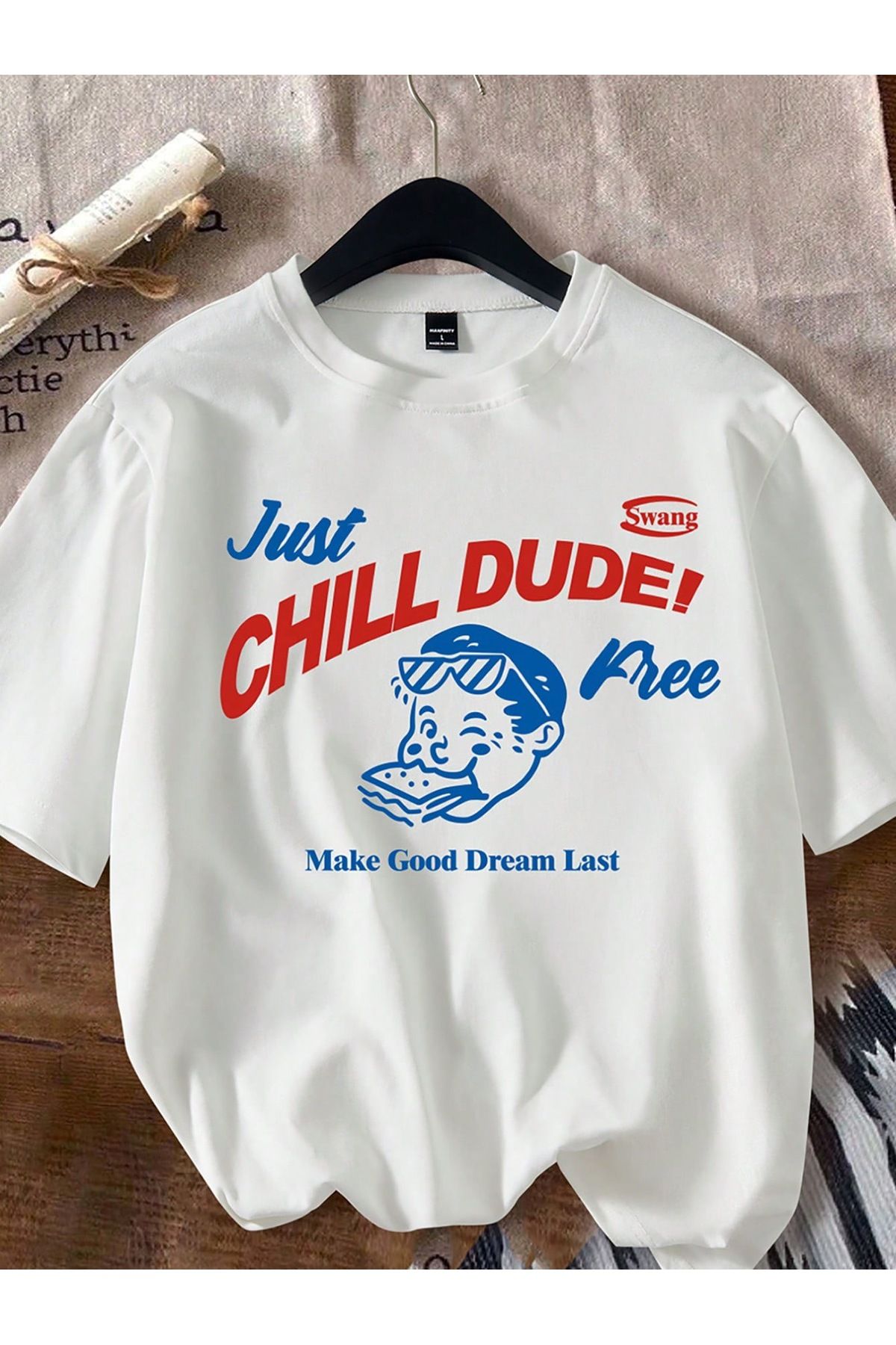 Bengi Clothing Oversize Kesim Kısa Kollu Baskılı T-shirt