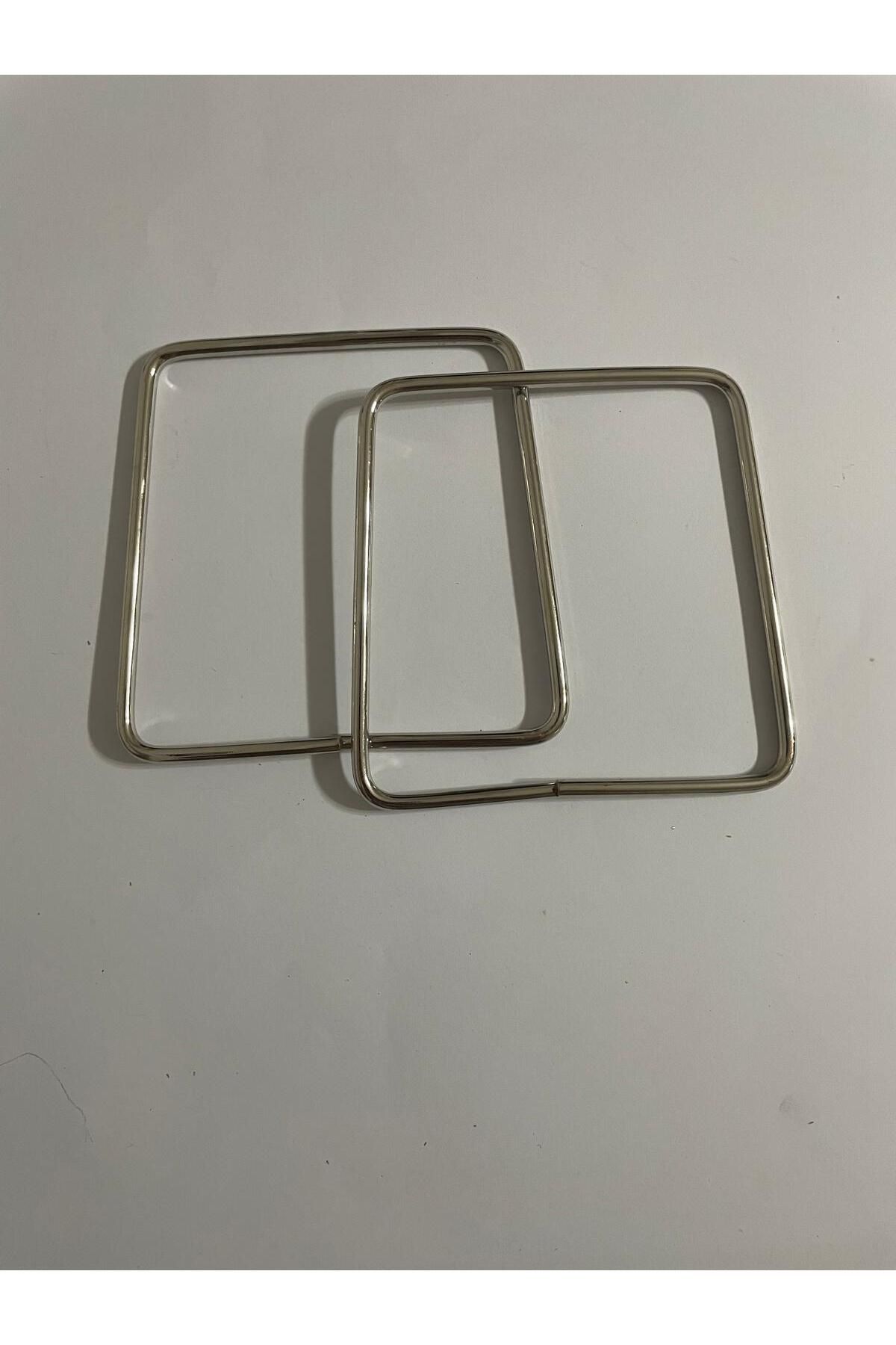 ZÜLEYHA TUHAFİYE HOBİ Metal kare model çanta sapı 11cm