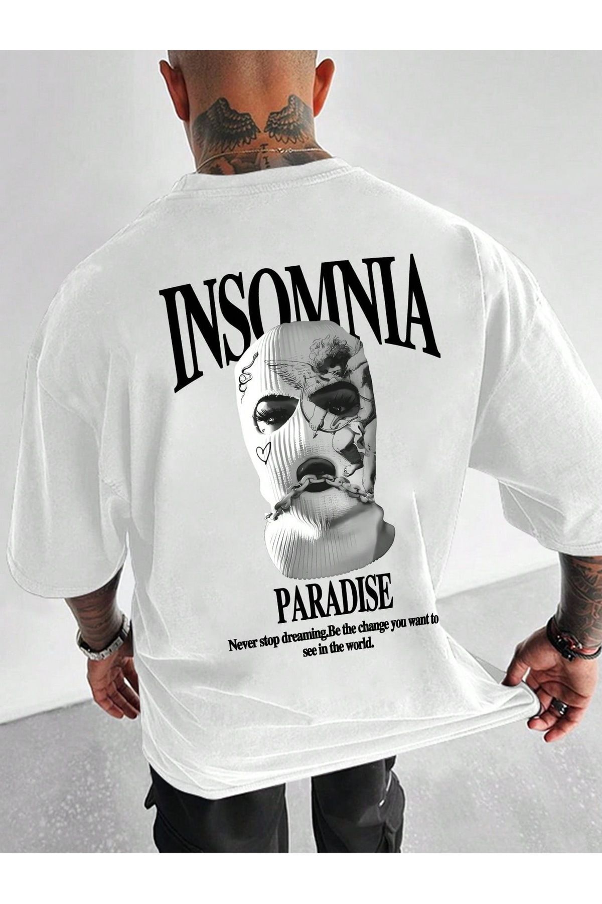 Bengi Clothing Oversize Kesim Kısa Kollu Baskılı T-shirt