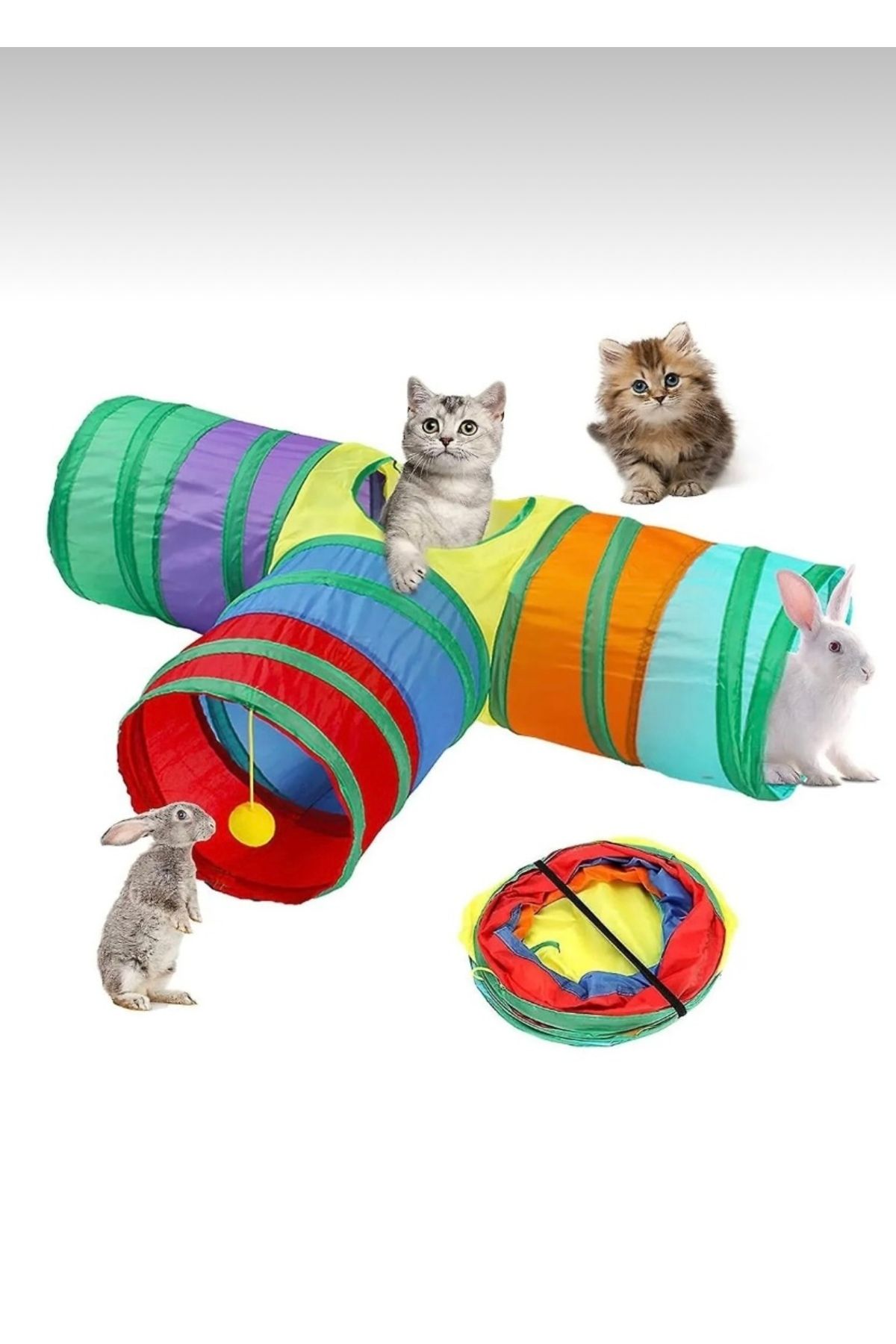 Cans Kedi Oyun Tüneli (T şeklinde) Katlananilir
