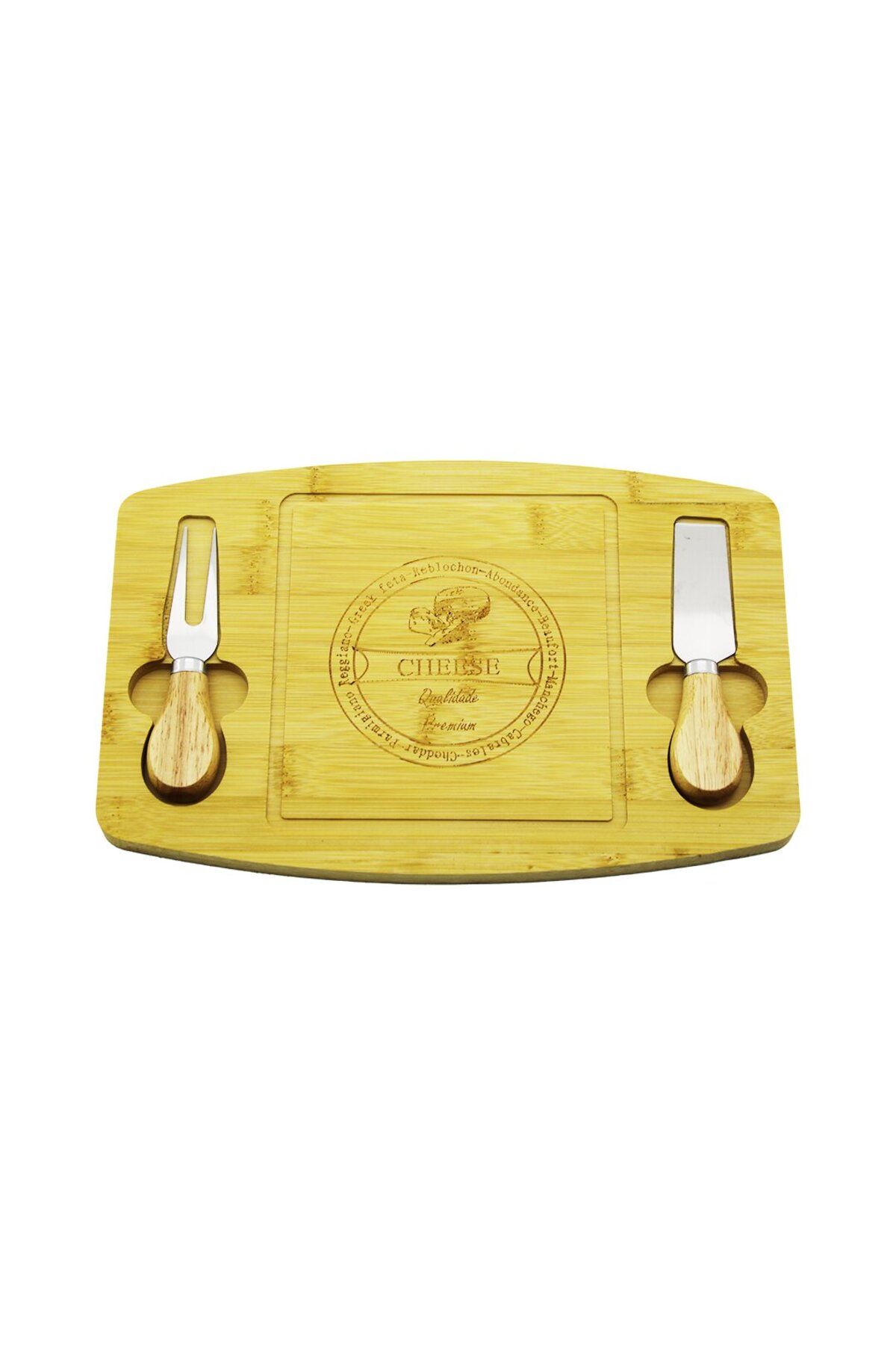 STOREMAX SRT BIÇAK SAĞ-SOL 19X29CM -1.5CM AHŞAP BAMBU KAHVALTI PEYNİR SUNUM TABAK 2PEYNİR BIÇAK=AHŞAP