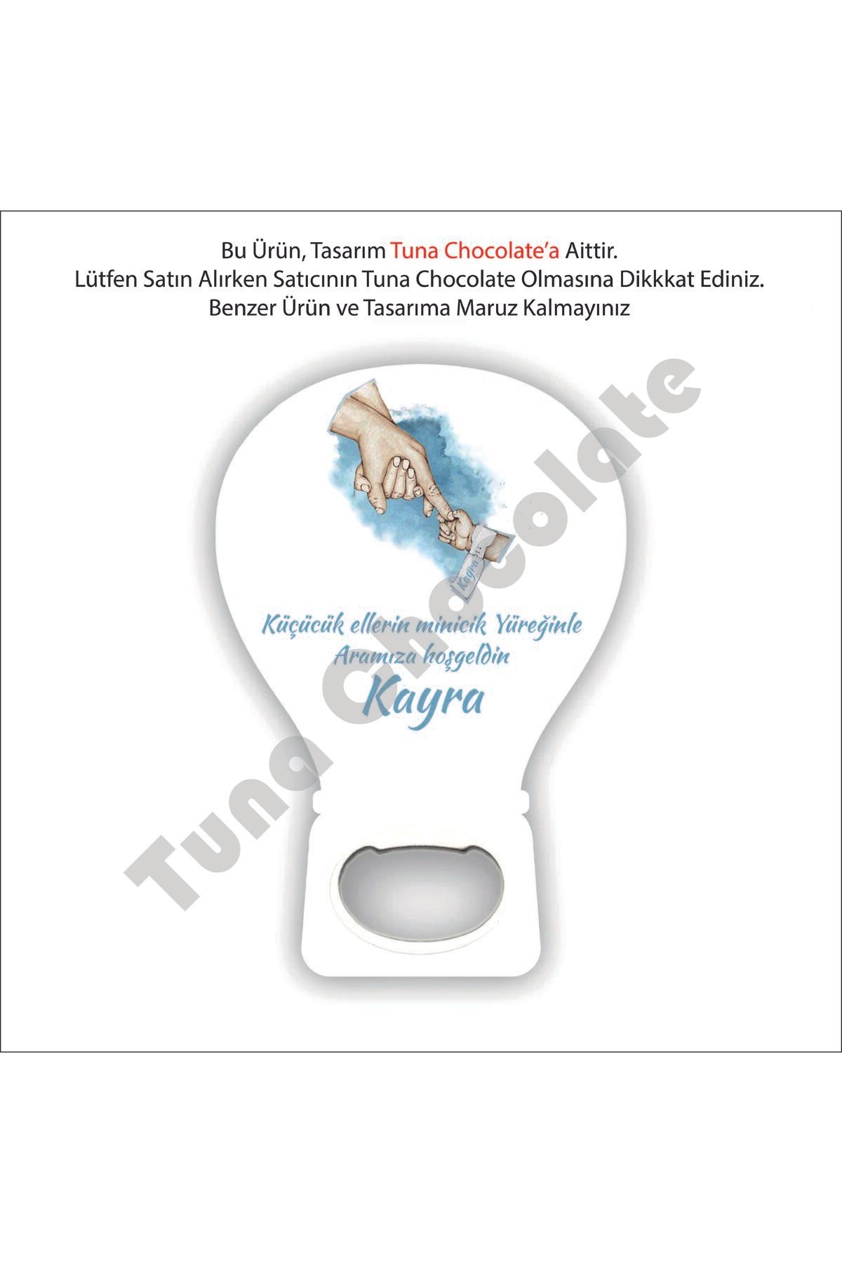 Tuna Chocolate Çikolata & Hediyelik 25 Adet Kişiye Özel Baskılı Balon Magnet Açacak (UV BASKILI)
