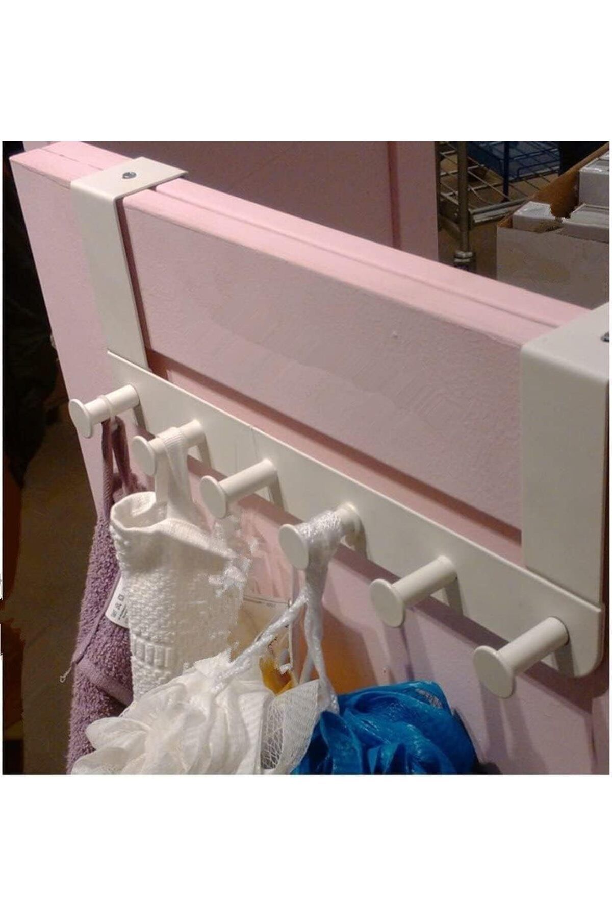 STOREMAX Enudden Kapı Askısı Kancaları Beyaz Metal Robe Havlu Kemerleri TrendBazaar 1057563