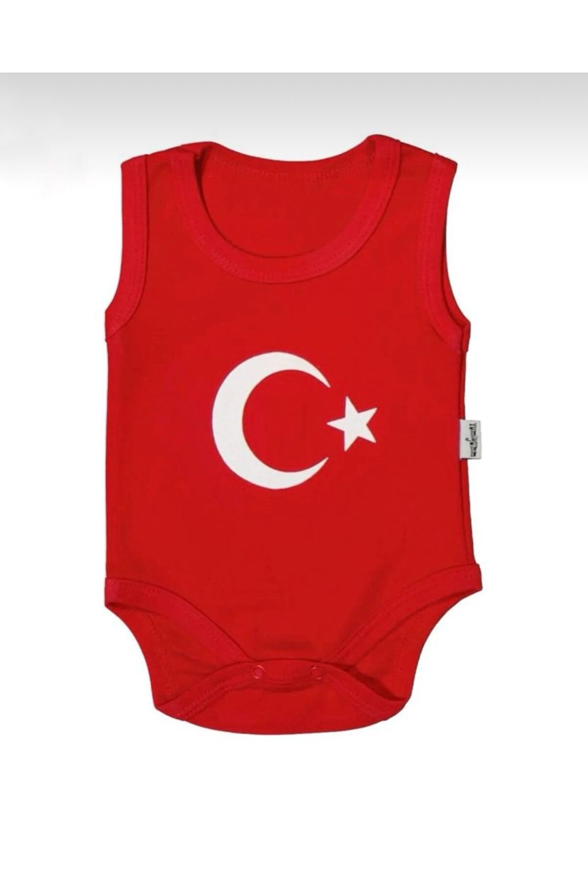 YUMİYUMM Türk Bayrağı Bebek-Çocuk Kolsuz Zıbın
