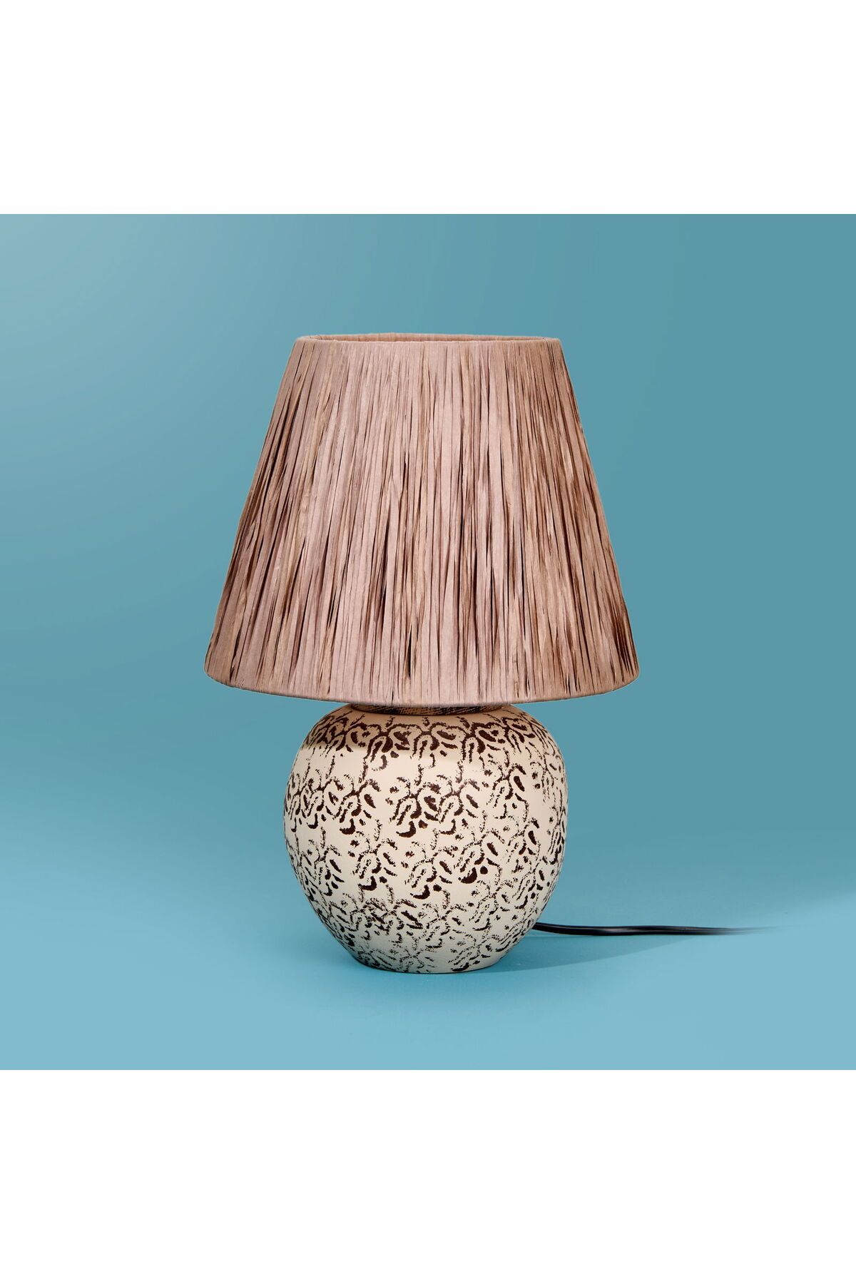 MATMEL Light Holbeak Seramik Abajur - Bej - 35x35x25 cm