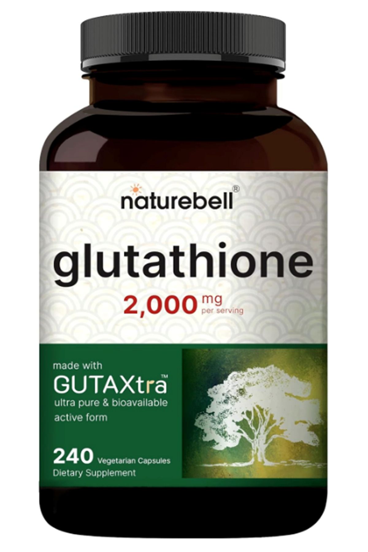 Naturebell Glutathione Supplement 2,000mg Per Serving, 240 Veggie Capsules.Abd Menşei