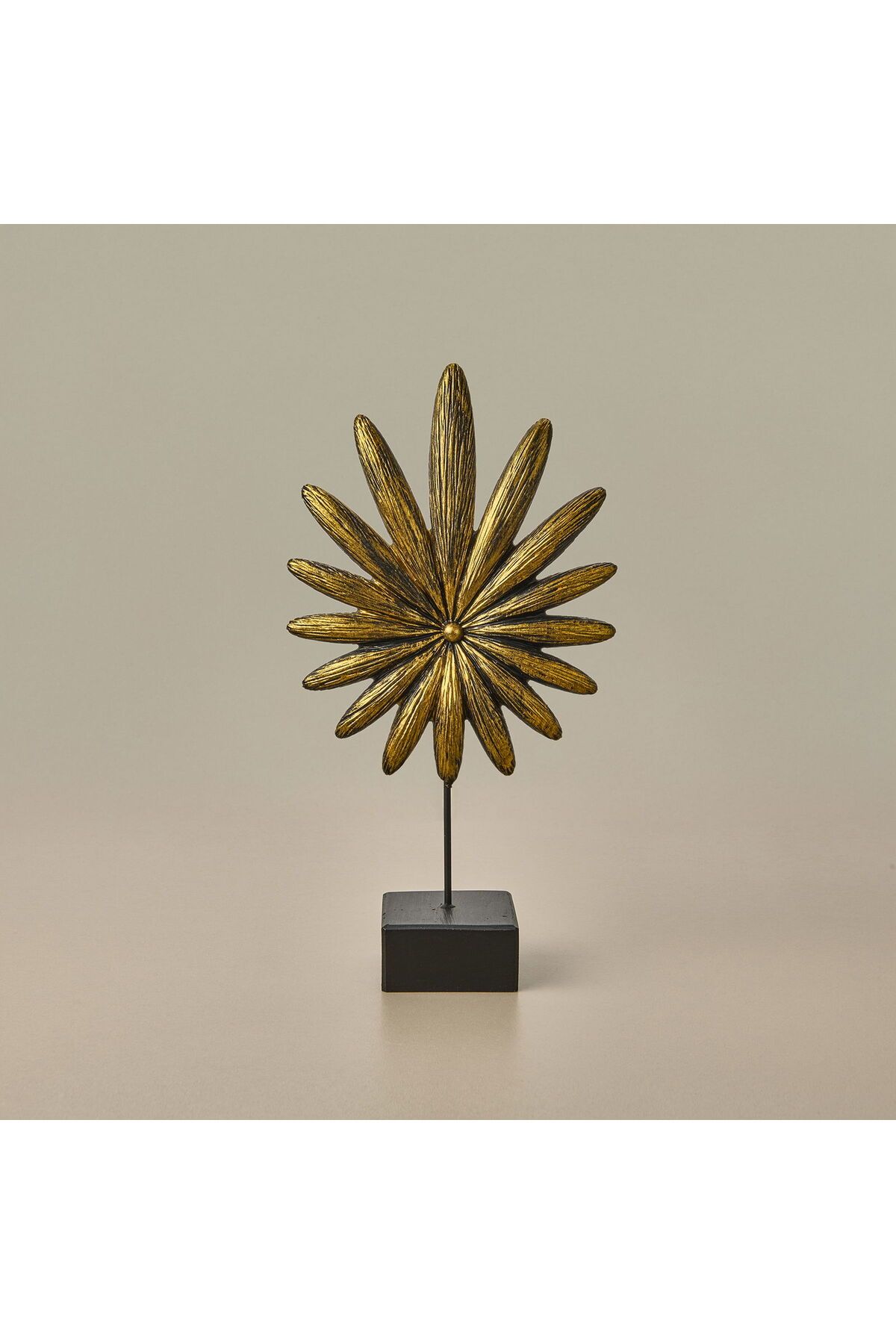 MATMEL Palmiye Dekor - Siyah / Altın - 34 cm