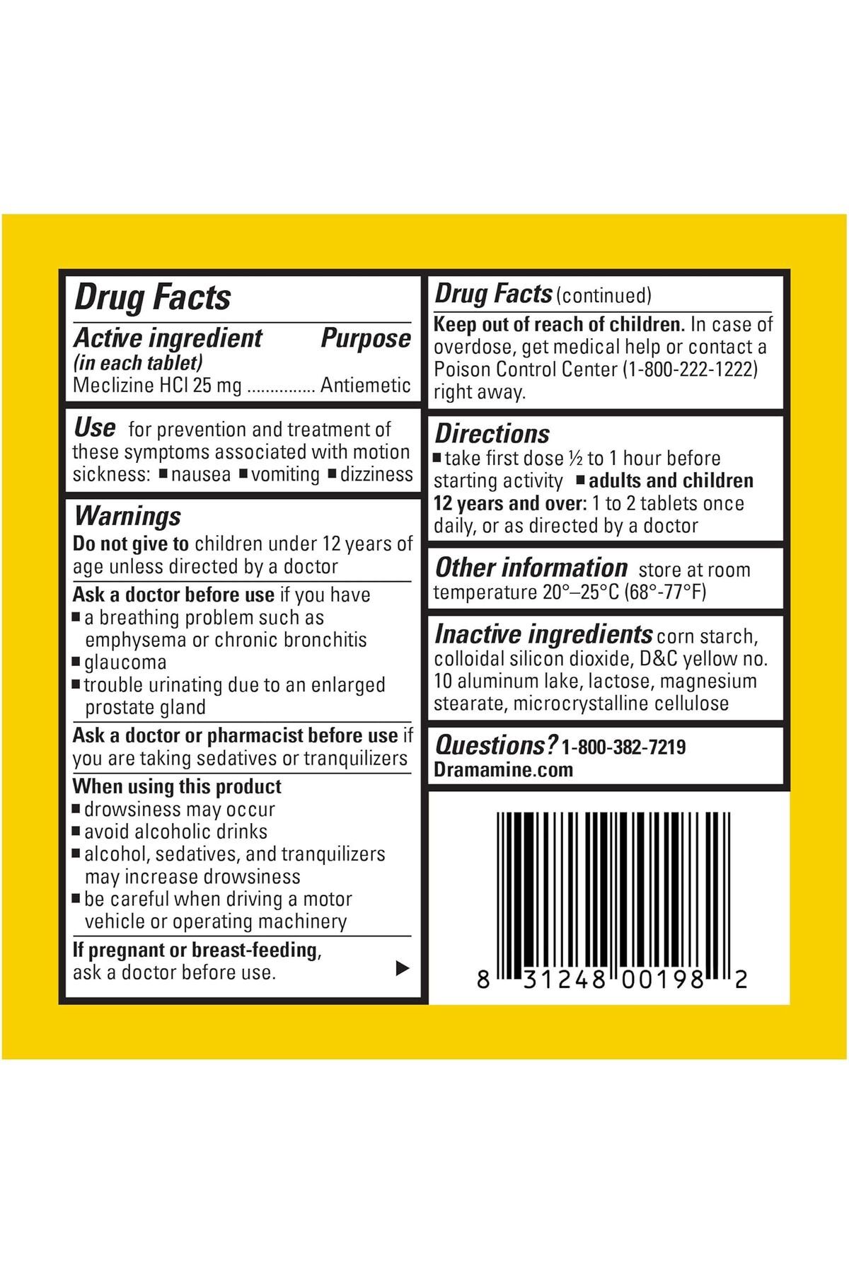 Dramamine-All Day Less Drowsy, Motion Sickness Relief, 8 Count 9