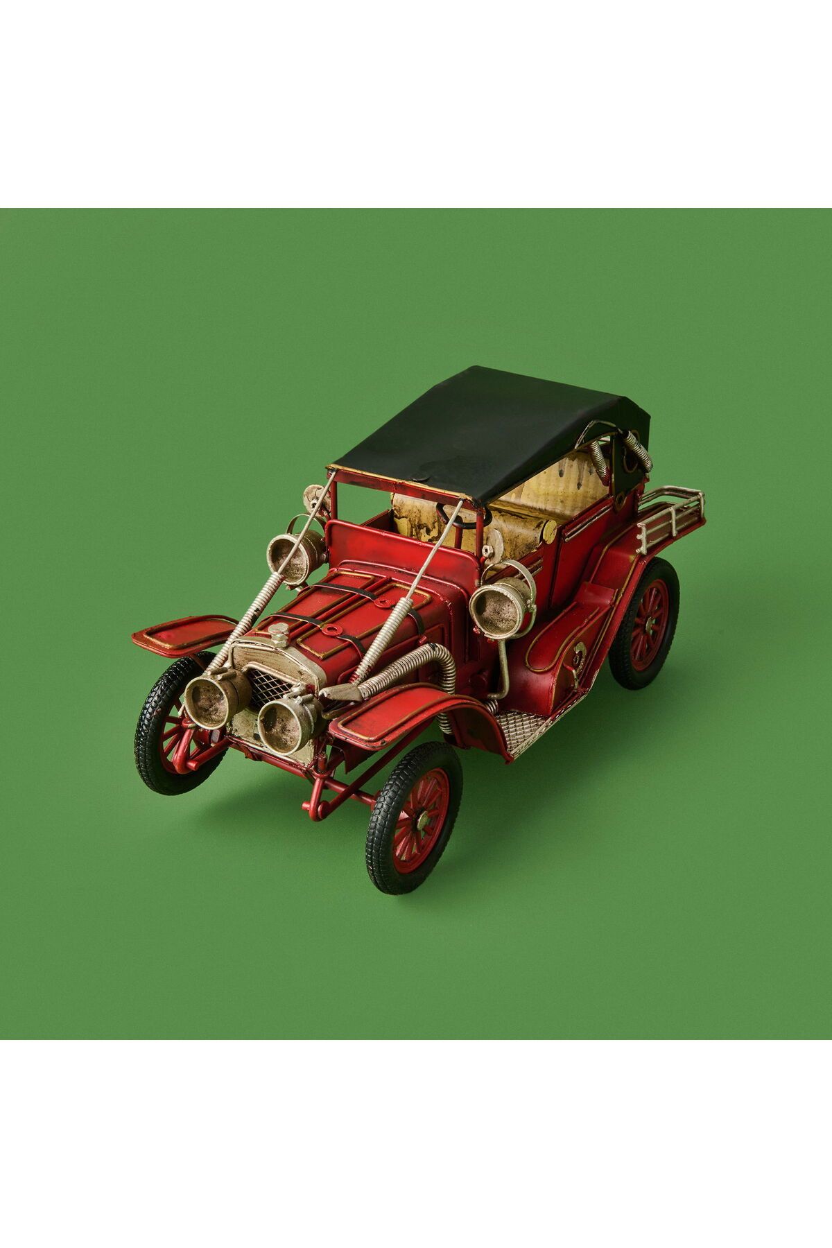 MATMEL Home Dekoratif Metal Araba - Kırmızı - 24x12 cm