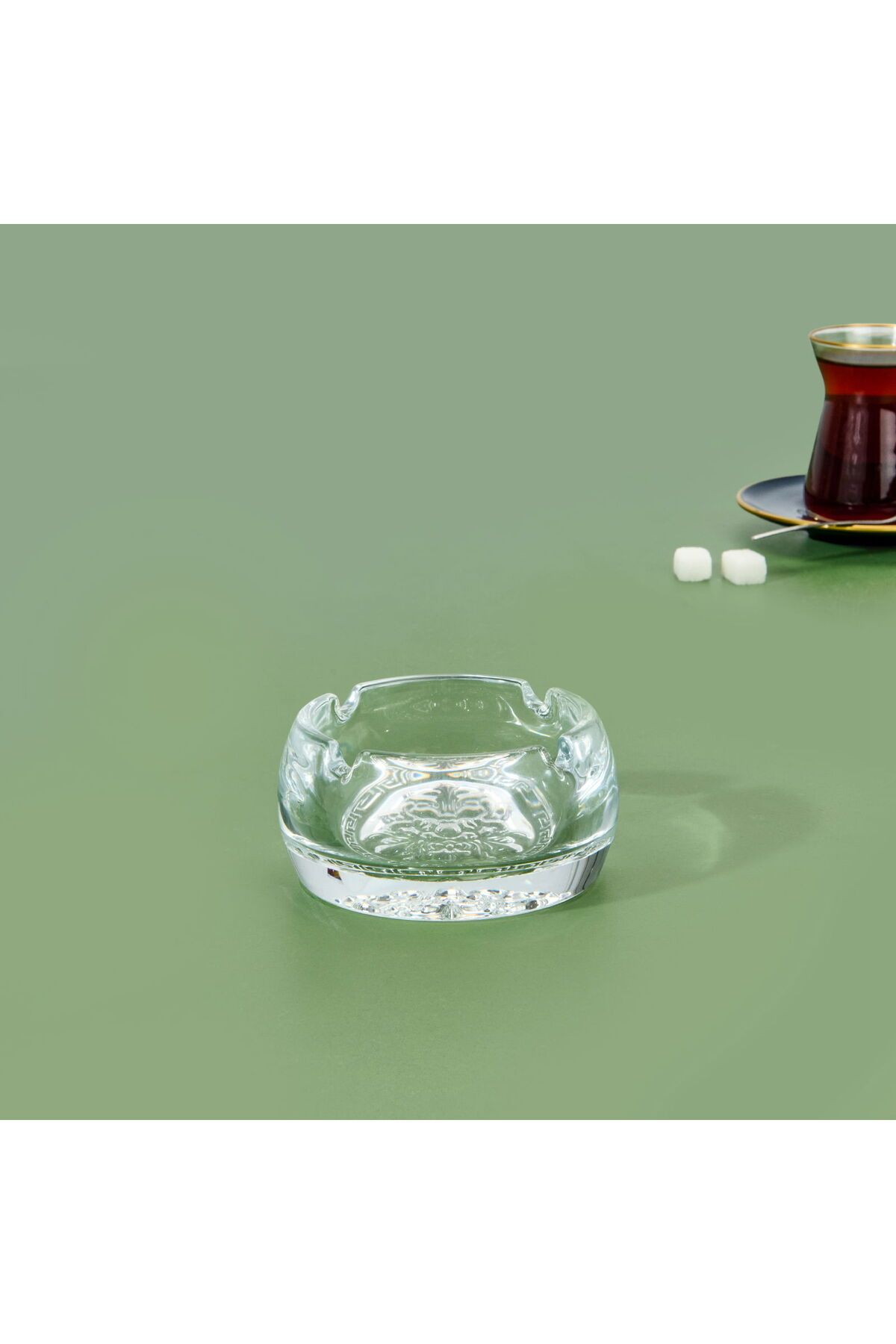 ASPARTAM Soga Yuvarlak Cam Küllük - Şeffaf - 10x4 cm
