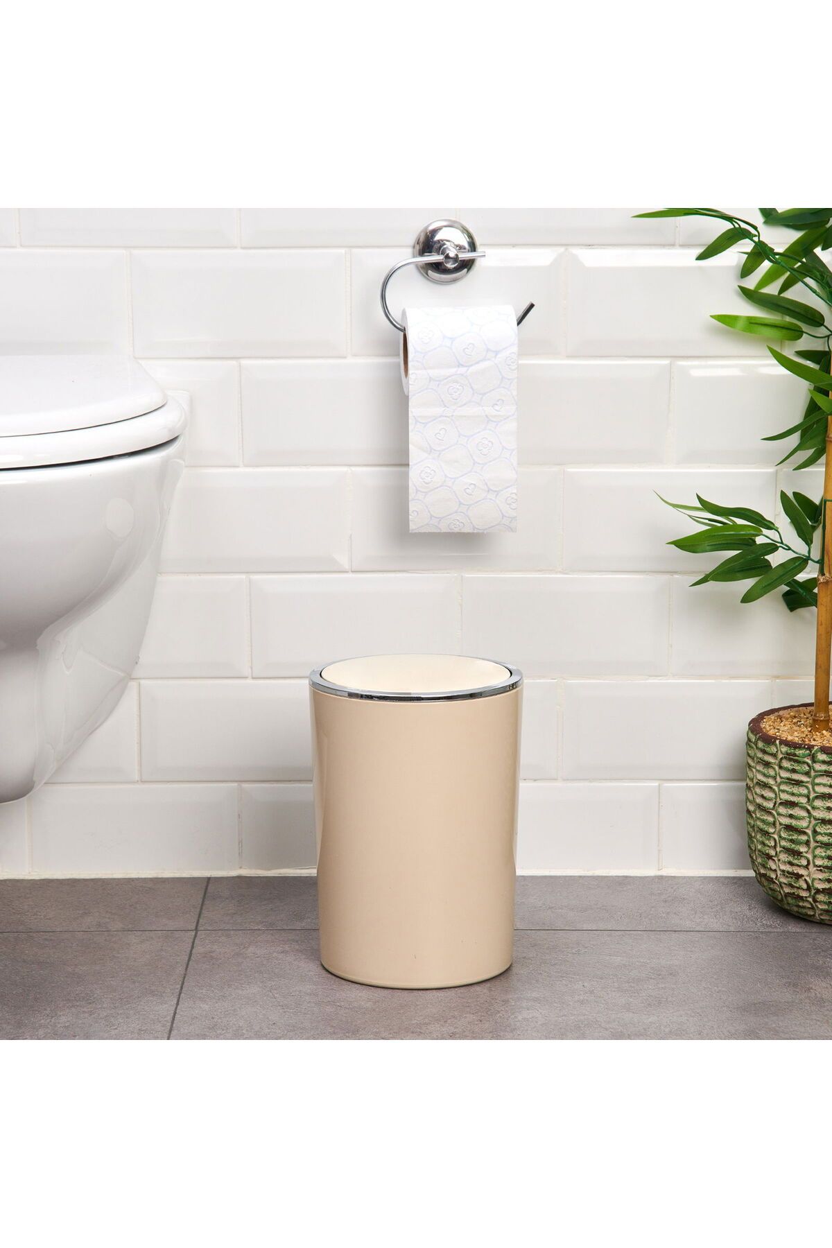 MATMEL Lenox Çöp Kovası - Bej - 6 lt