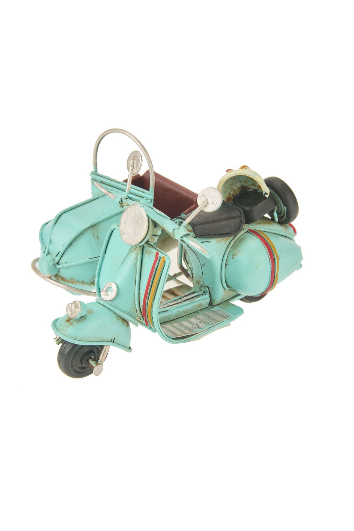 MATMEL Home Metal Sepetli Scooter - Turkuaz - 10 cm