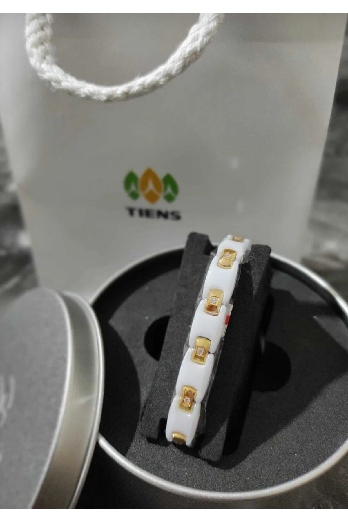 Tiens ti-enerji bilekliği kristal beyaz