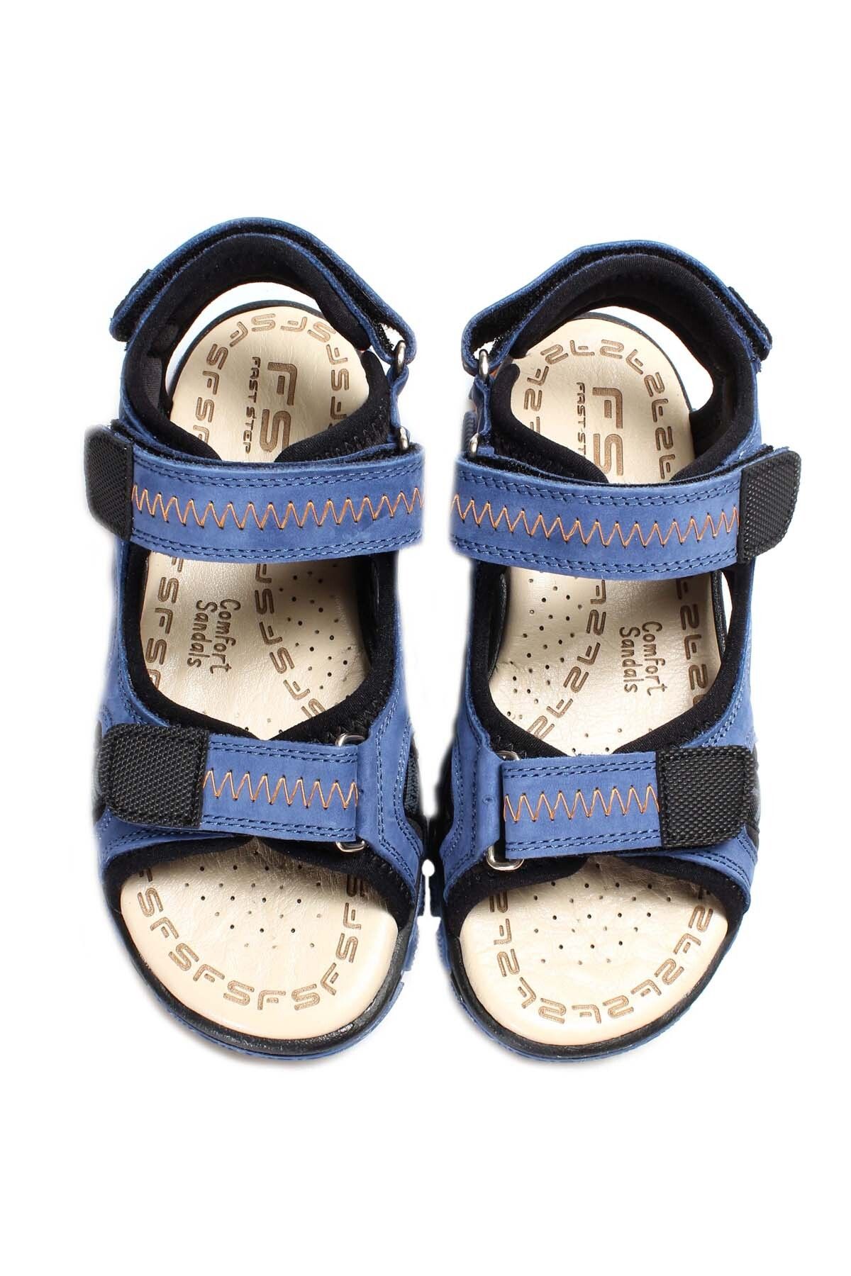 FAST STEP-Genuine Leather Unisex Children's Classic Sandals 574Xca1005 5