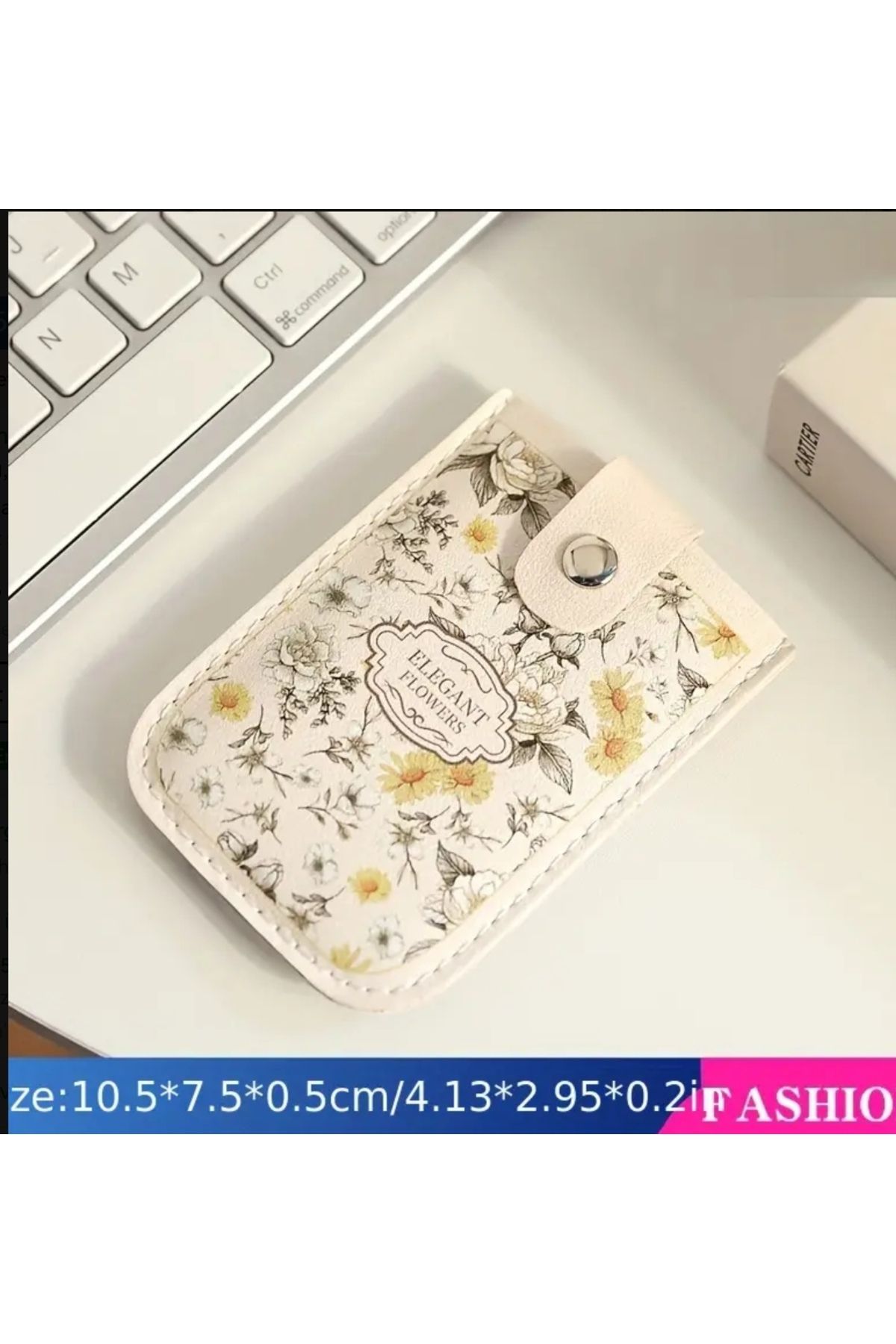 ORGANICYOU CHAOZHO Vintage Çiçek Desenli Çekmece Çoklu Kart Yuvası Kimlik Tutucu