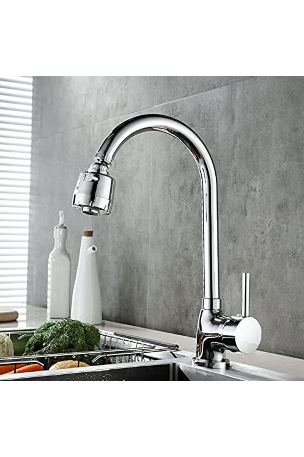 LUXE 3 Fonksiyonlu Oynar Başlıklı Mutfak Evye Bataryası LXSHP 1055529