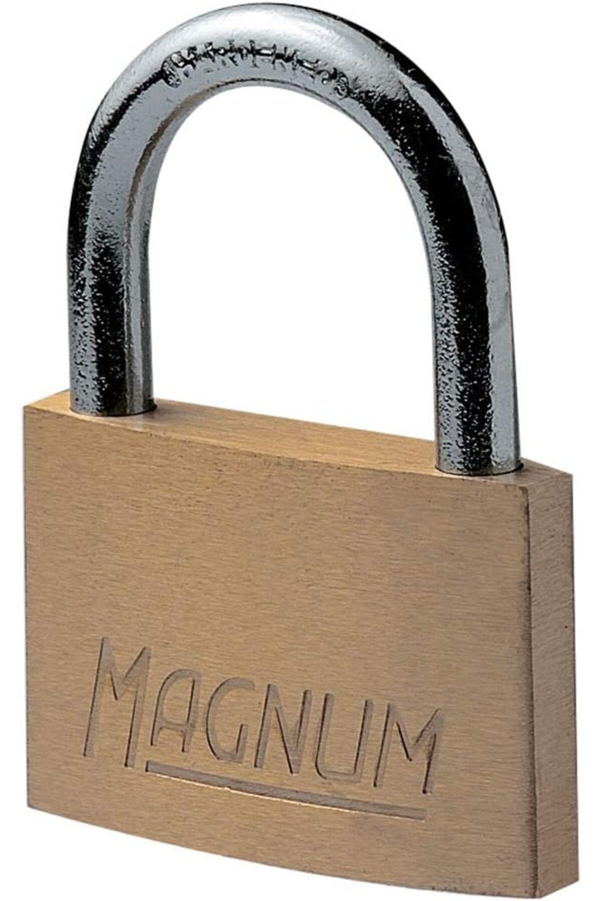 Mu Art Ahşap Mrt Lock CAD40 Magnum Prinç Asma Kilit Anahtarlı, Altın, 5,4 x 4 x 1 cm Art 871301