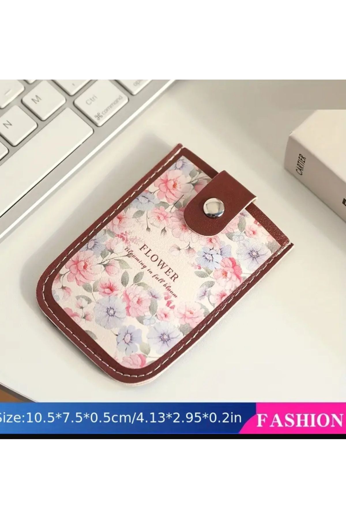 ORGANICYOU CHAOZHO Vintage Çiçek Desenli Çekmece Çoklu Kart Yuvası Kimlik Tutucu