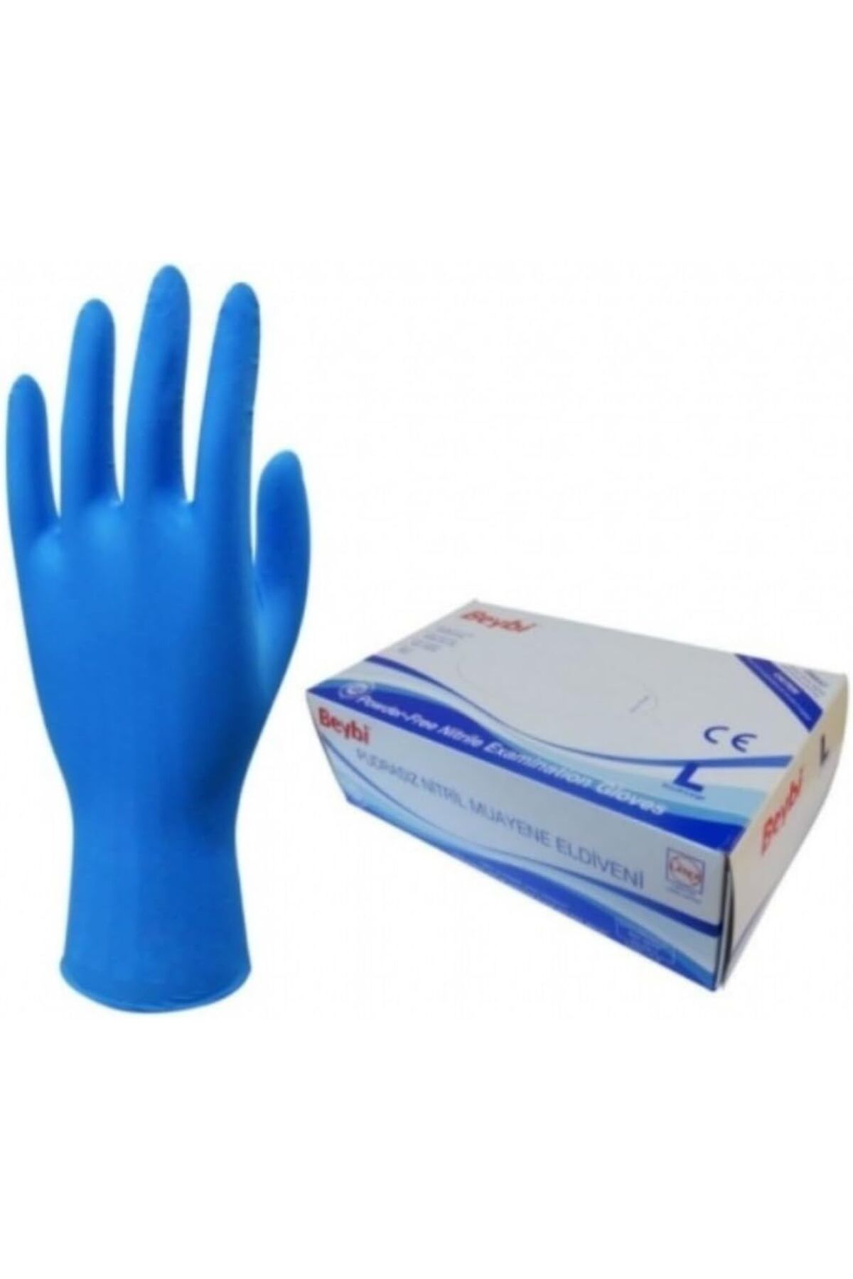 Mu Art Ahşap Mrt Mavi Nitril Eldiven Pudrasız 100'lü Paket M (MEDİUM) Art 871301