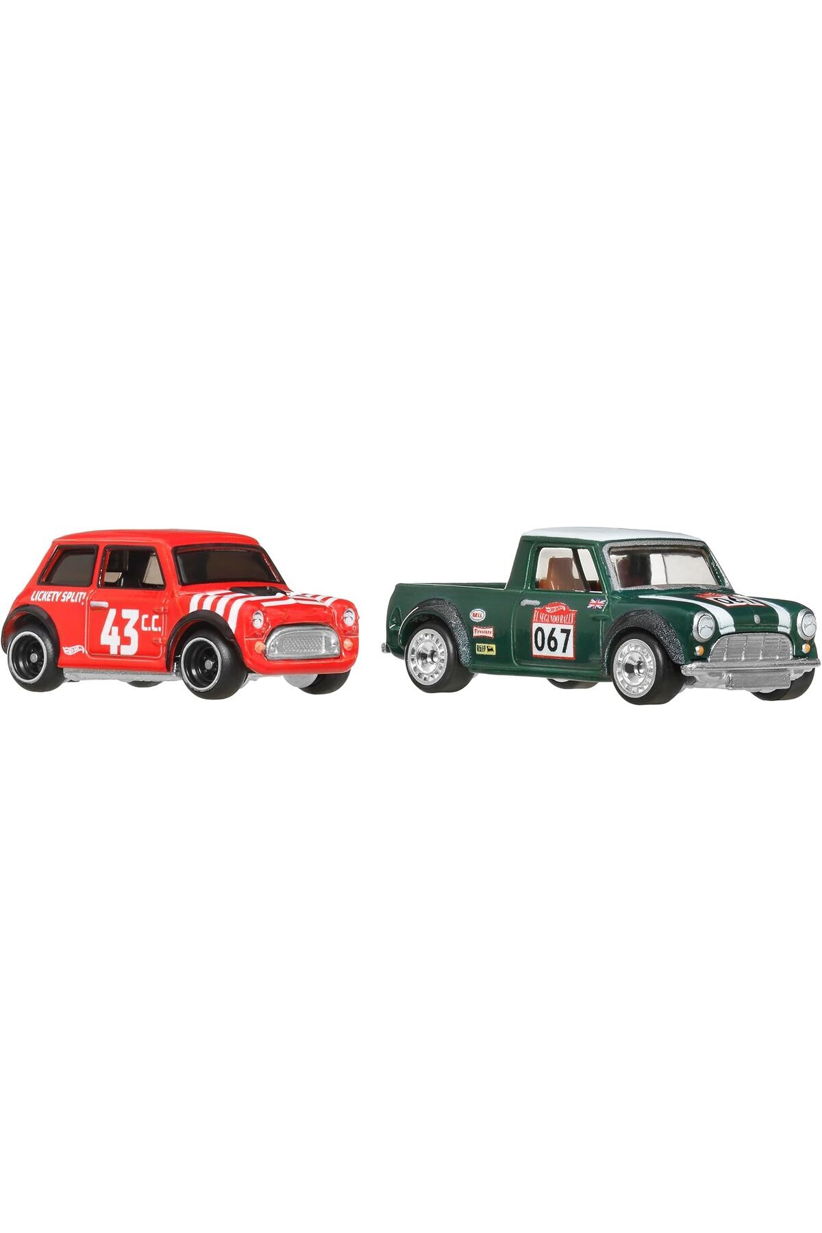 ミニクーパーモンスター、ポルシェフーニガン2台セット HOT WHEELS Premium 2'li Araba Seti Morrıs Mını & 67 Austın Mını