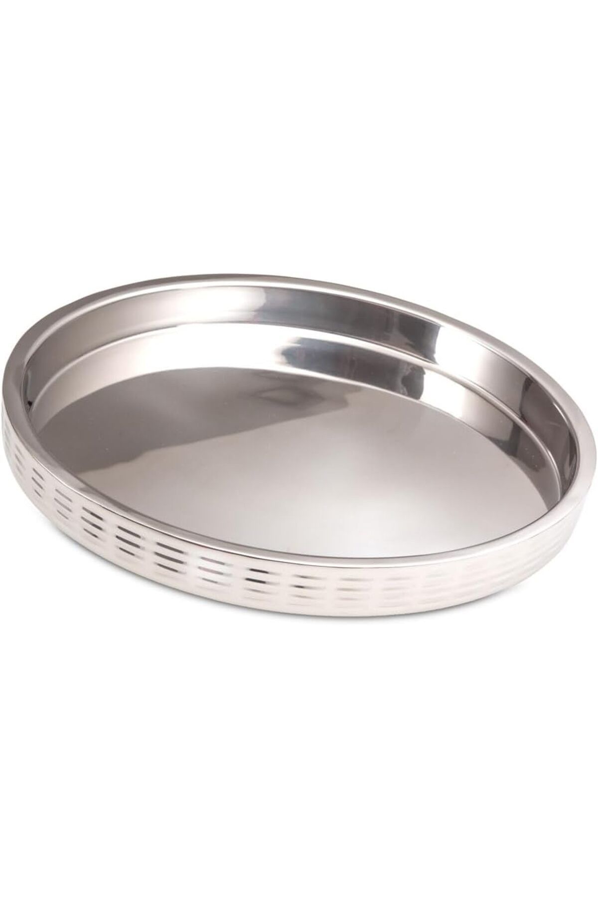 STOREMAX Ezg Line Silver Yuvarlak Tepsi Ezsnshop 1065757