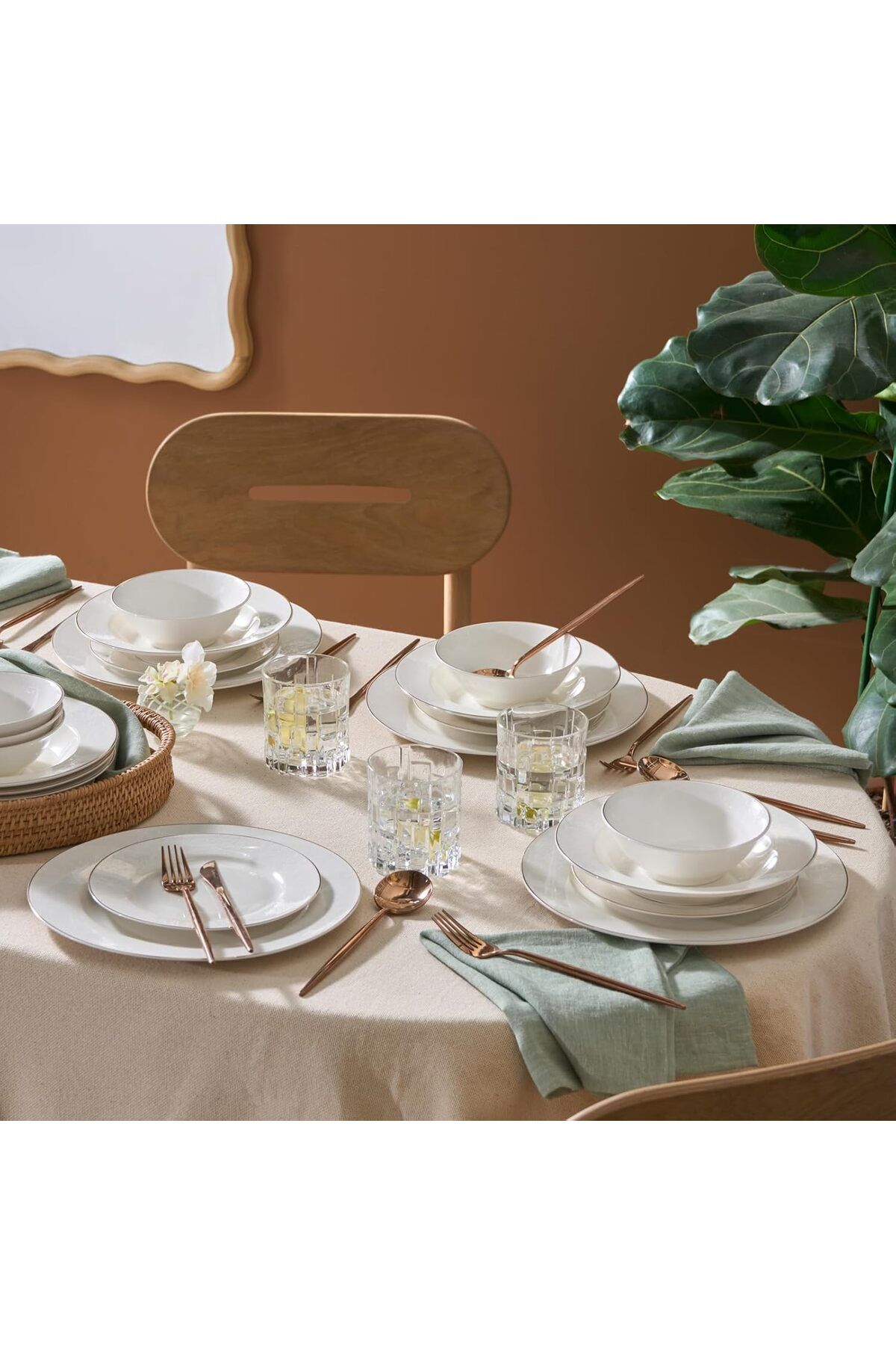 STOREMAX ELZ Edera 24 Parça 6 Kişilik Porselen Yemek Takımı FRNTR 1127478