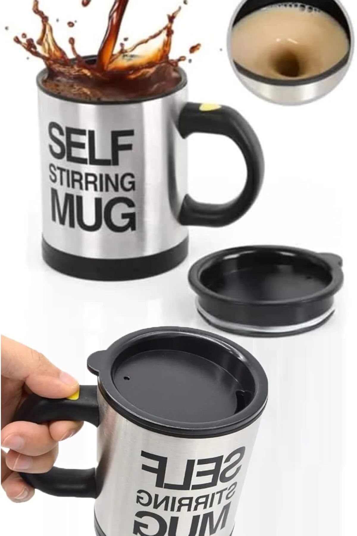 LUXE Karıştırıcı Özellikli Mikser Kupa Bardak Self Stirring Mug LXSHP 1055529