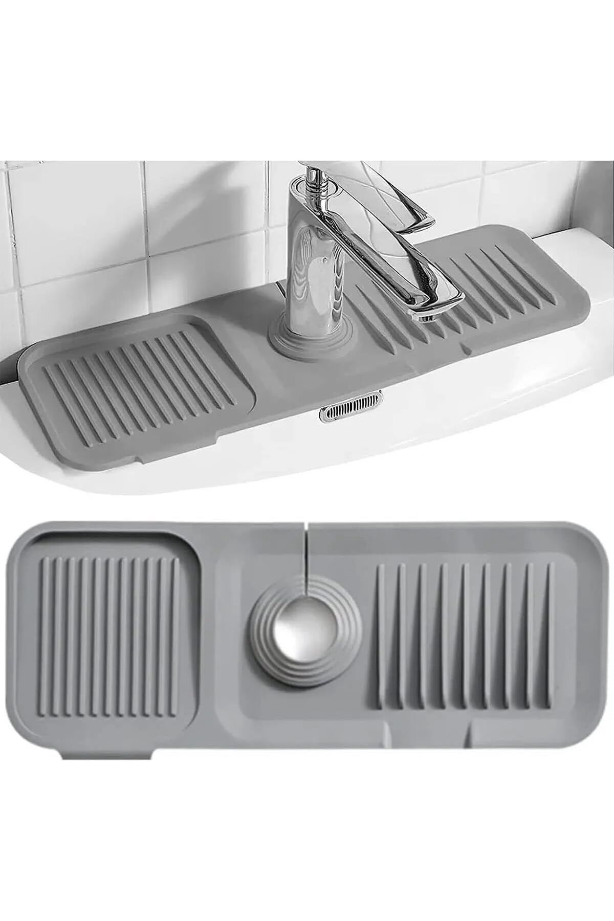 LUXE Elastik Musluk Matı Su Tutucu Düzenleyici Kaydırmaz Taban Organizer Mutfak LXSHP 1055529