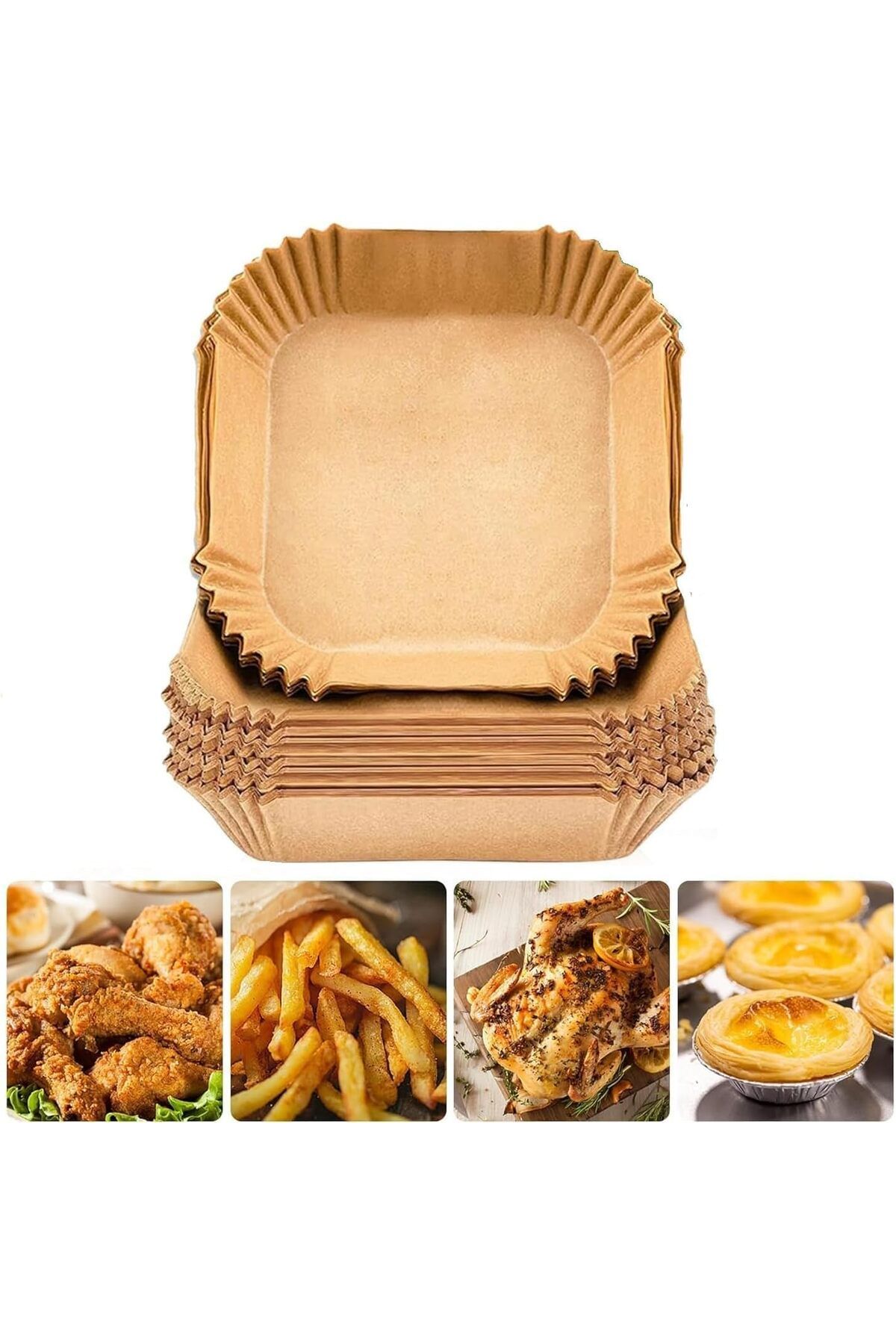 STOREMAX ELZ Pişirme Kağıdı, Fritöz Yağlı Kağıdı, Yanmaz Kağıt, Hava Fritözü Pişirme Kağıdı