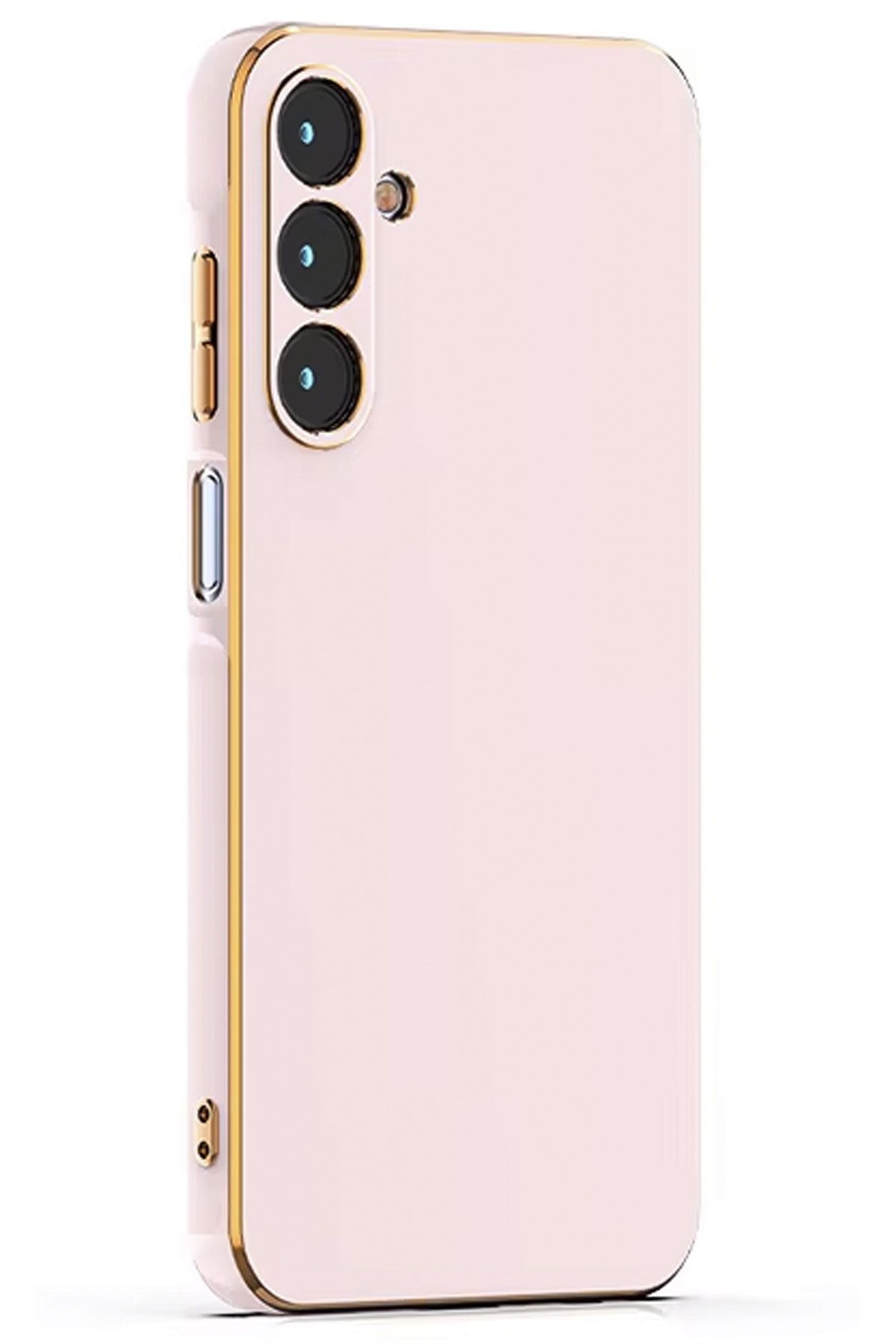 CEPSTOK Samsung Galaxy A25 Kılıf Kenar Detaylı Yumuşak Parlak Silikon