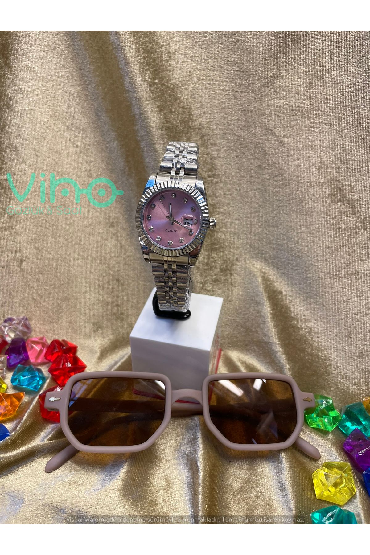shop Kadın Premium Set Saat & Gözlük Kombini