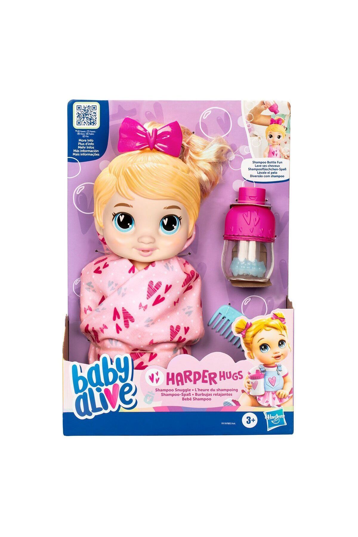 DENİZBİLİŞİM F9119 Baby Alive Şampuan Sevgisi Sarışın Bebek +3 Yaş