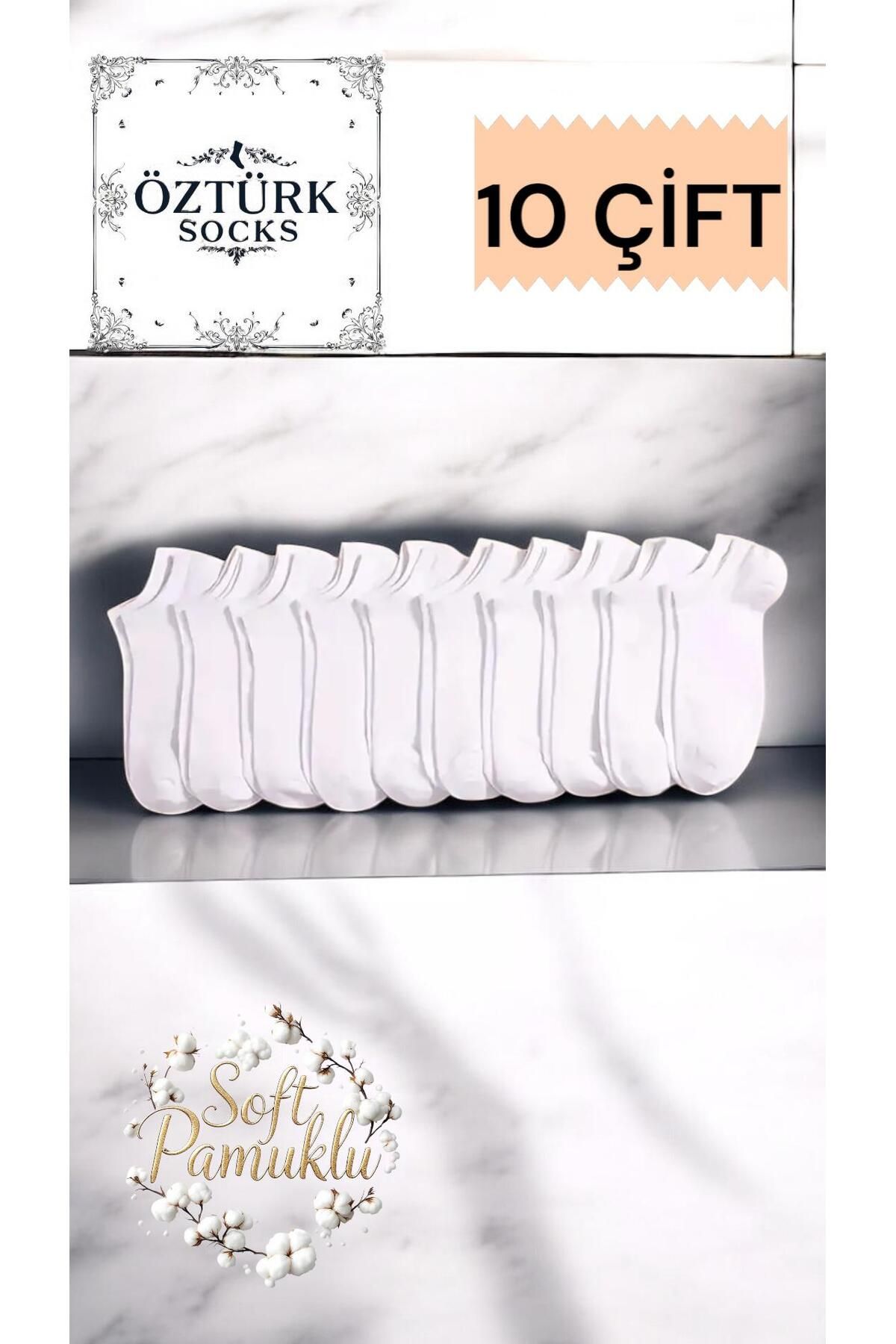 ÖS ÖZTÜRK SOCKS Unisex 10 ÇİFT Pamuklu Patik Çorap