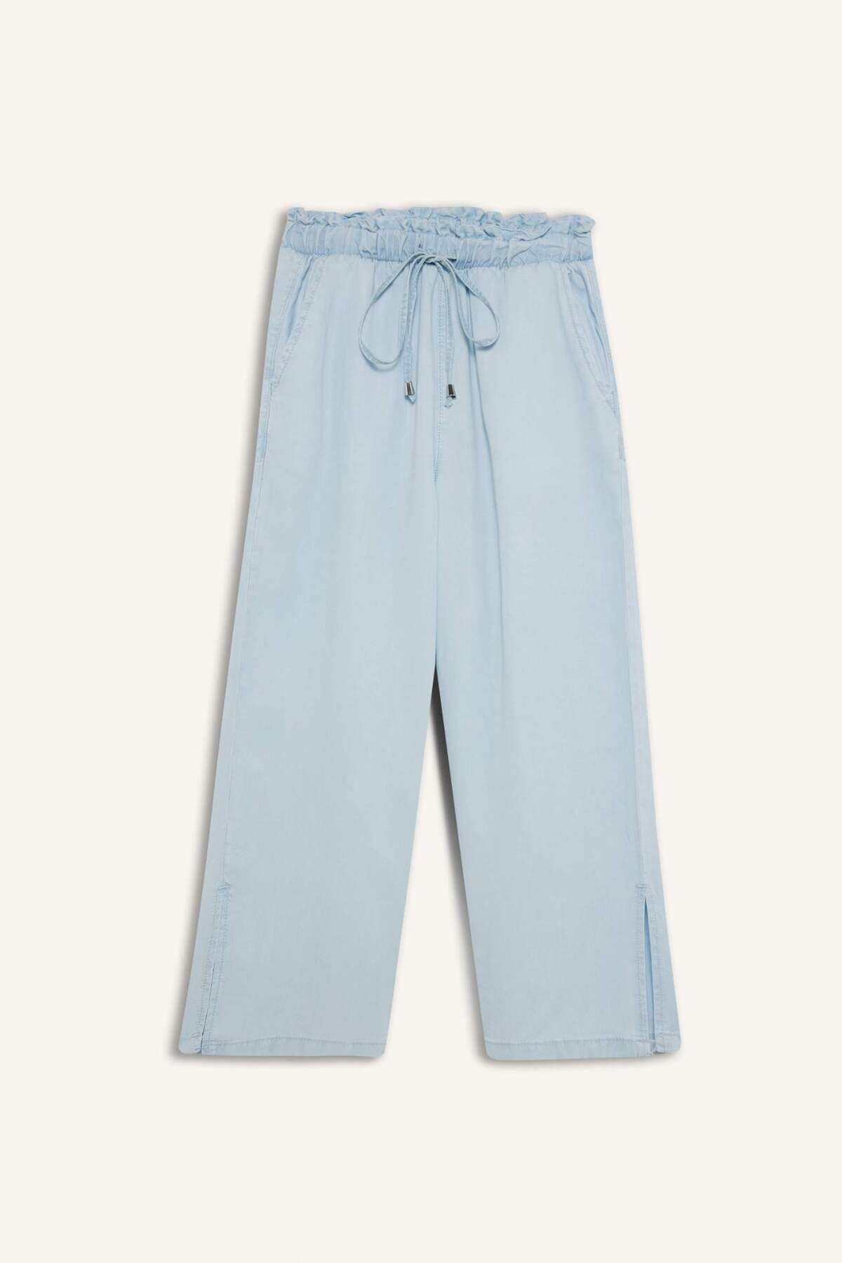 DeFacto Pull On Culotte Yüksek Esnek Belli Yıkamalı Pantolon D8240AX25SM
