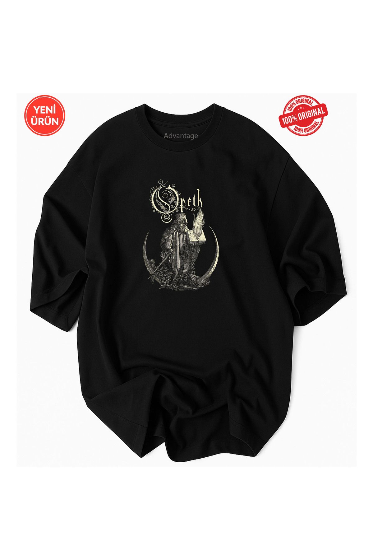 Advantage Unisex Siyah Faith Opeth T-shirt 100% Pamuklu Premium Tişört