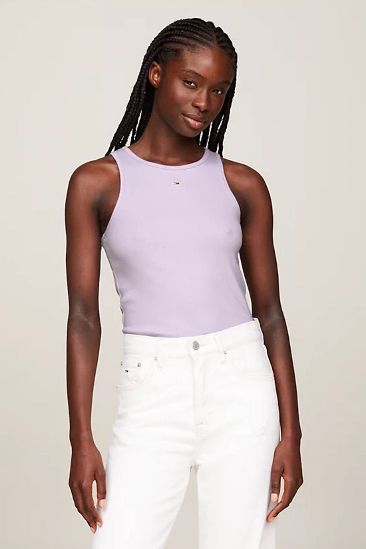 Tommy Hilfiger TJW ESSENTIAL RIB TANK Mor Kadın Atlet
