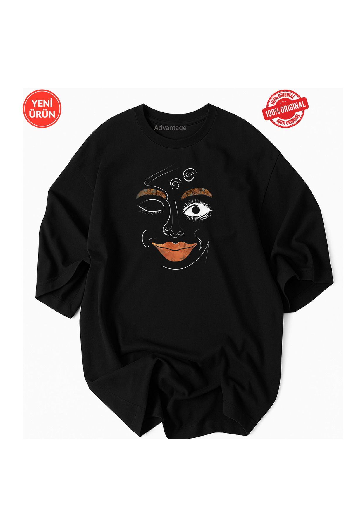 Korefanzin Gülen Kadın Minimalist Tasarım T-shirt 100% Pamuklu Premium Tişört