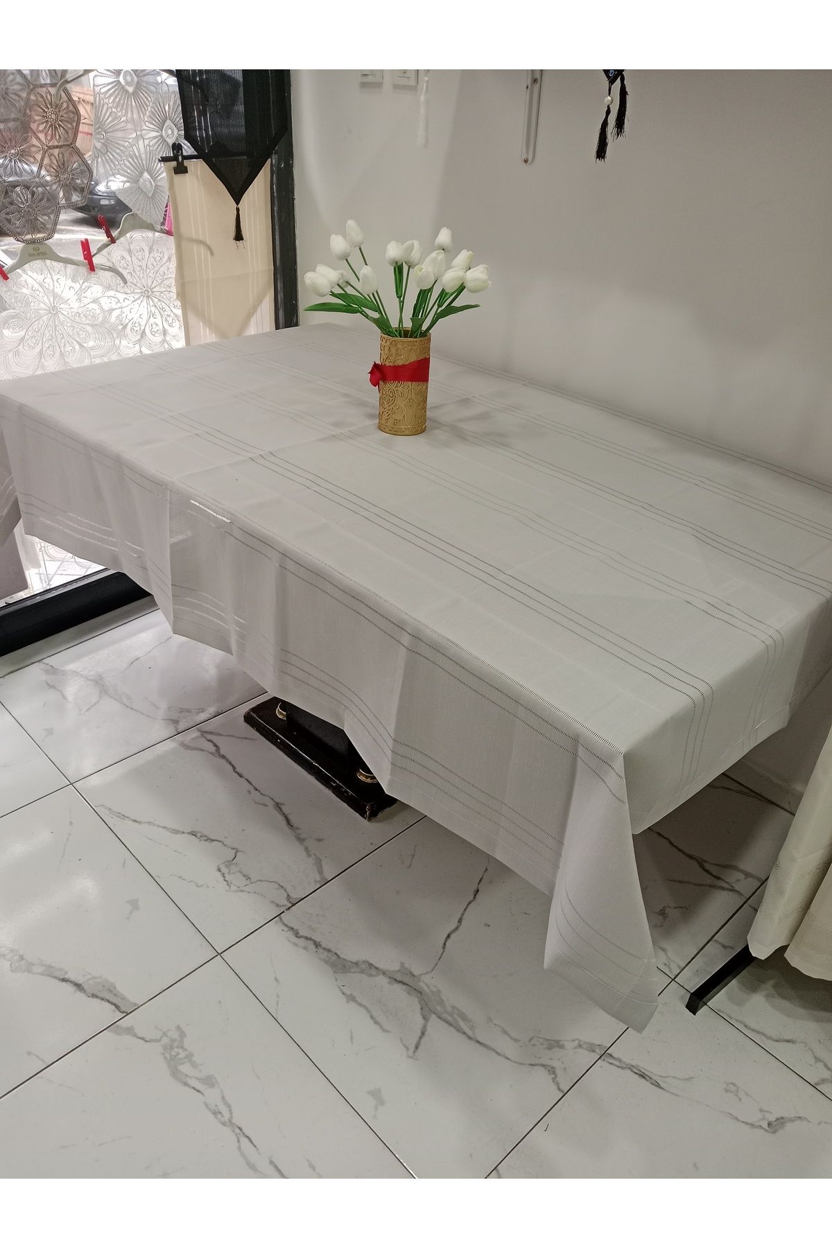 Home Dertsiz Leke tutmaz Masa örtüsü (Gri)