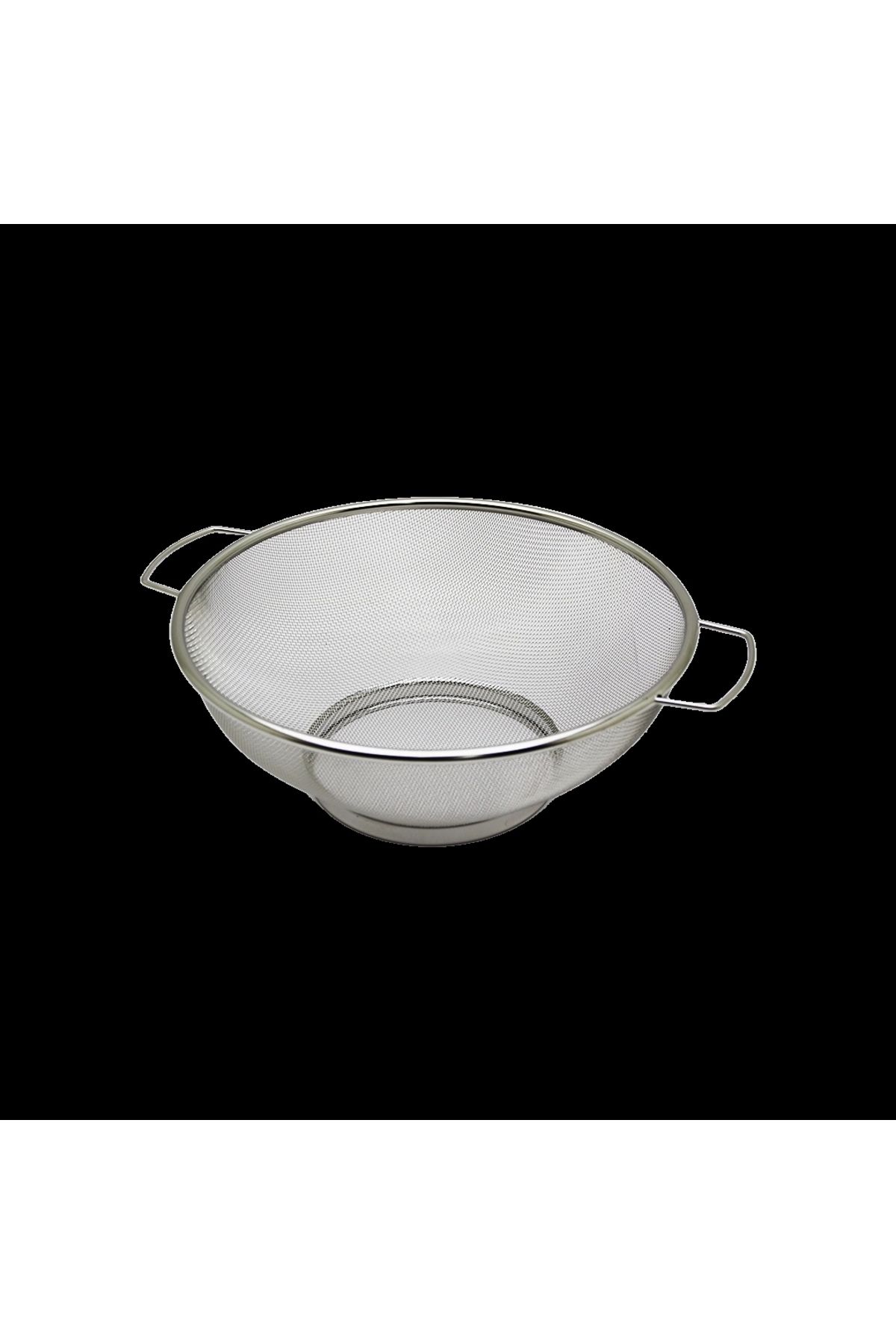 Beruflic 24cm Metal Kulplu Çelik İnce Tel Sepet Süzgeç
