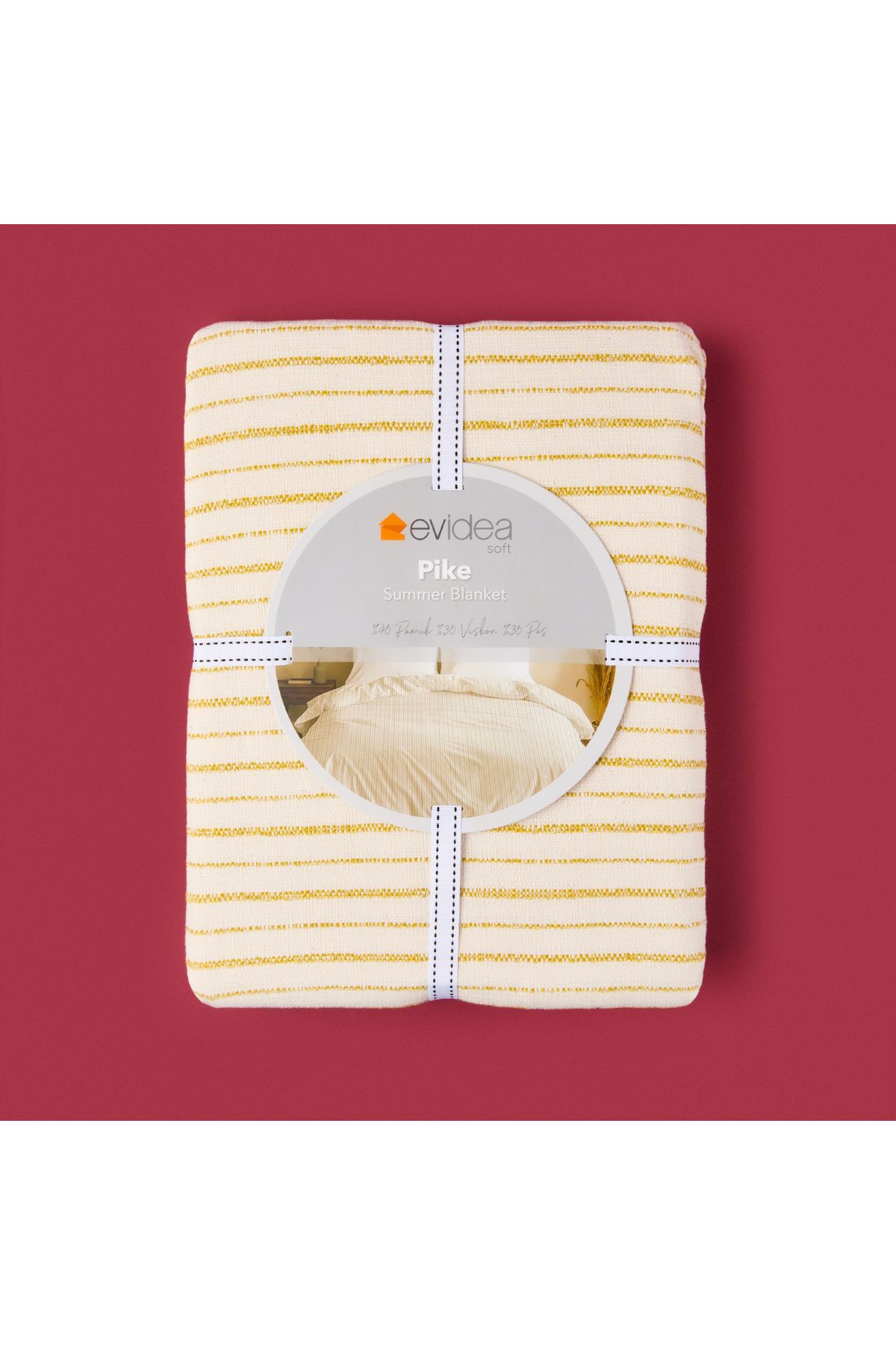Evidea-Soft Solea Double Pike - Ecru / Mustard - 220X240 cm 4