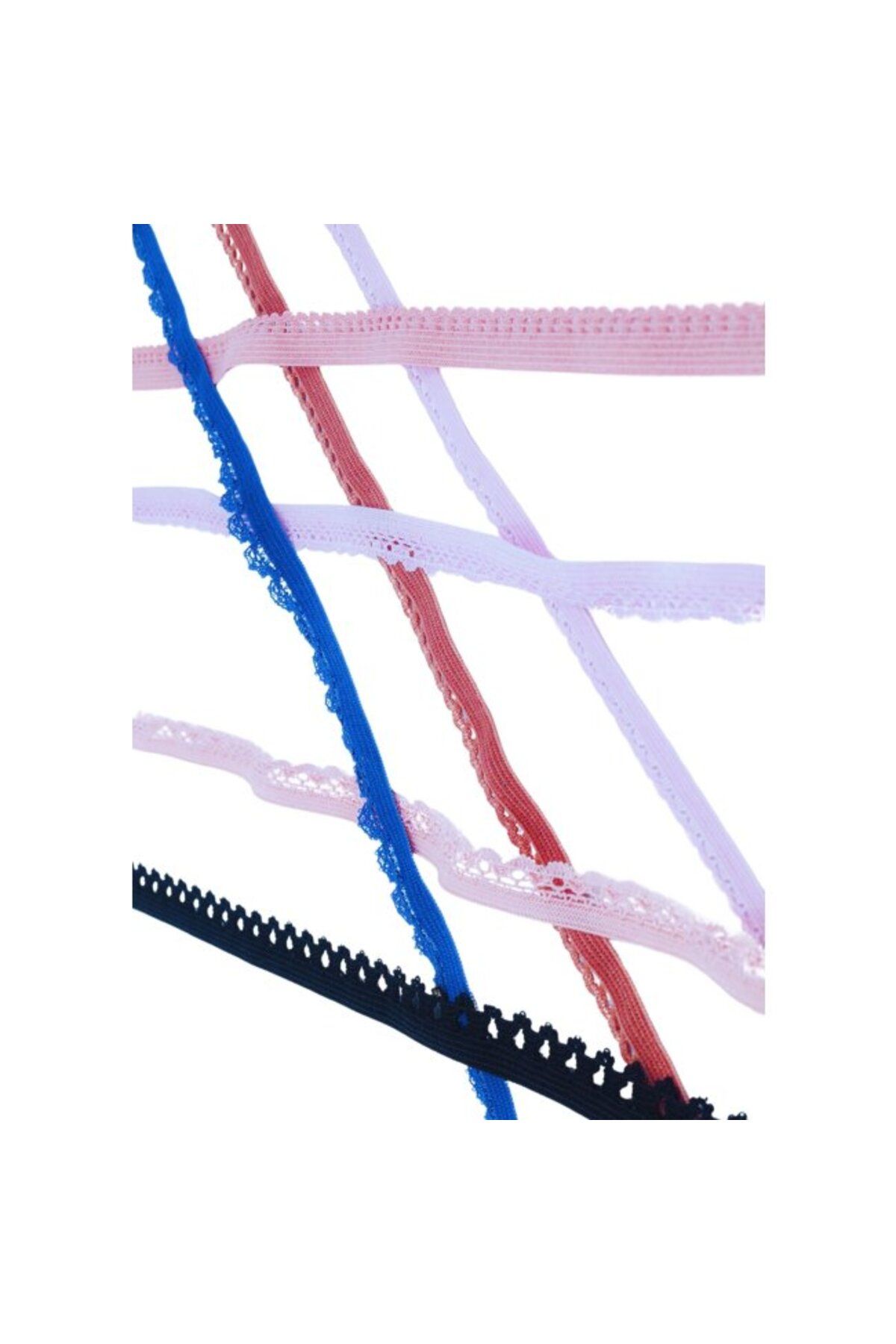 OK AKSESUAR Çamaşır Lastiği Dantelli 1 cm 1 Metre Lila