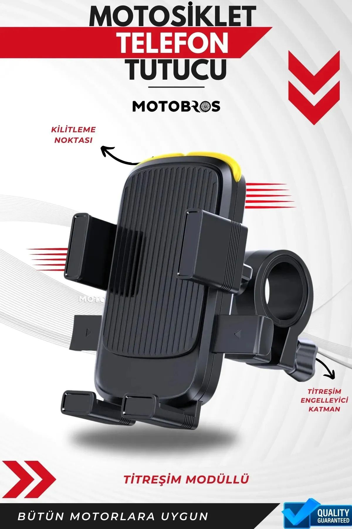 Motobros Bisiklet Motorsiklet Motosiklet Gidon Bağlantılı Telefon Tutucu