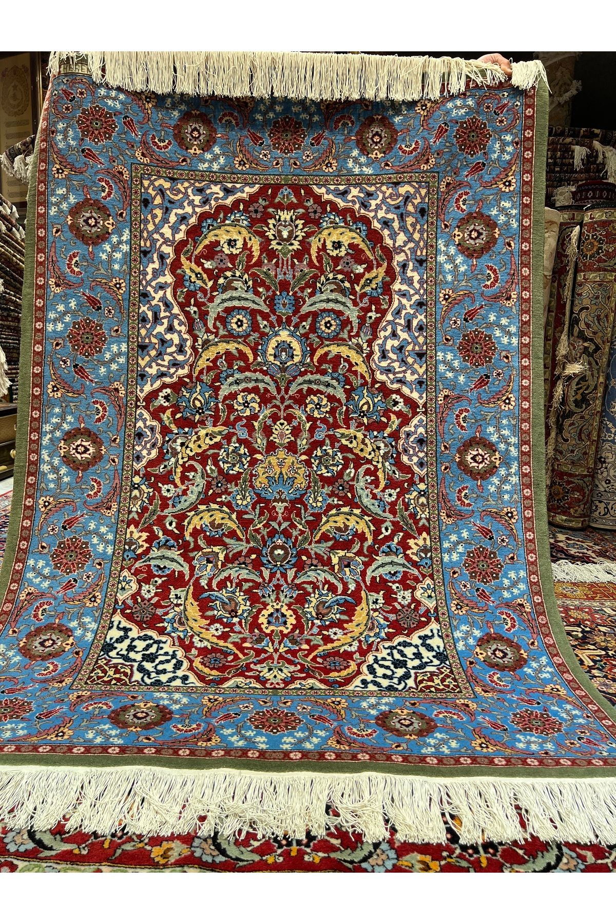 RD RAMAZAN DAĞ EL HALI SANATI El Dokuma Sümerbank Hereke Halısı Sultanahmet Modeli Muazzam Bir Eser Ebat 175x124