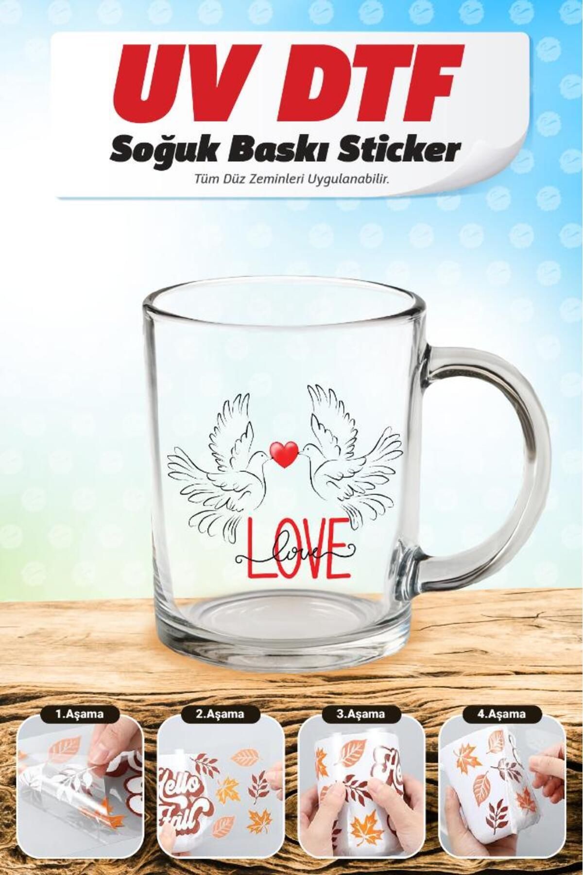 t tuğset etiket Desenli Kupa Bardak Sarma Transfer Etiketi (Laptop Tablet Bavul Cam Duvar) Kabartma Sticker Çıkartm
