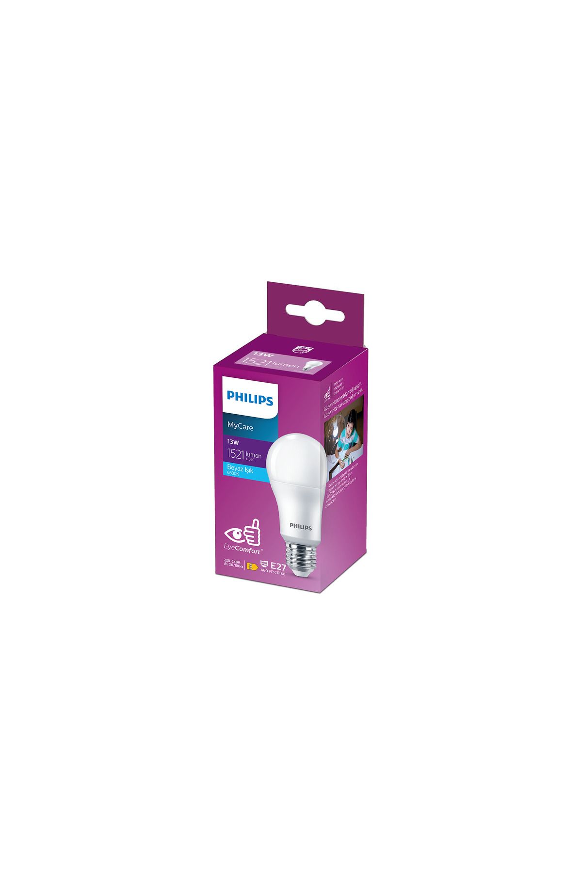 Philips LED 13-100W E27 6500K - Beyaz Işık - 1521 Lumen Yüksek Işık - E27 Duy
