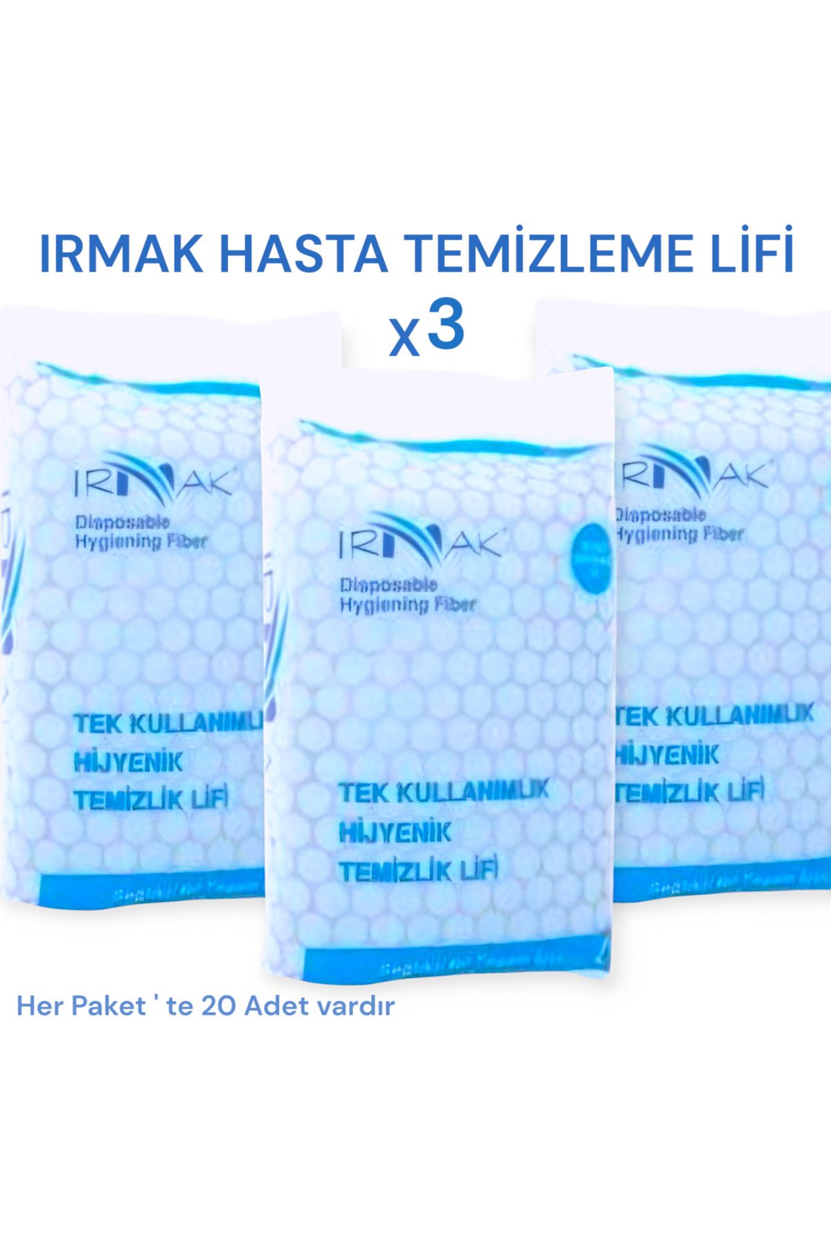 Irmak Hasta Vücut Temizleme Lifi ( 3 PAKET ) Hasta Banyo Temizleme Lifi